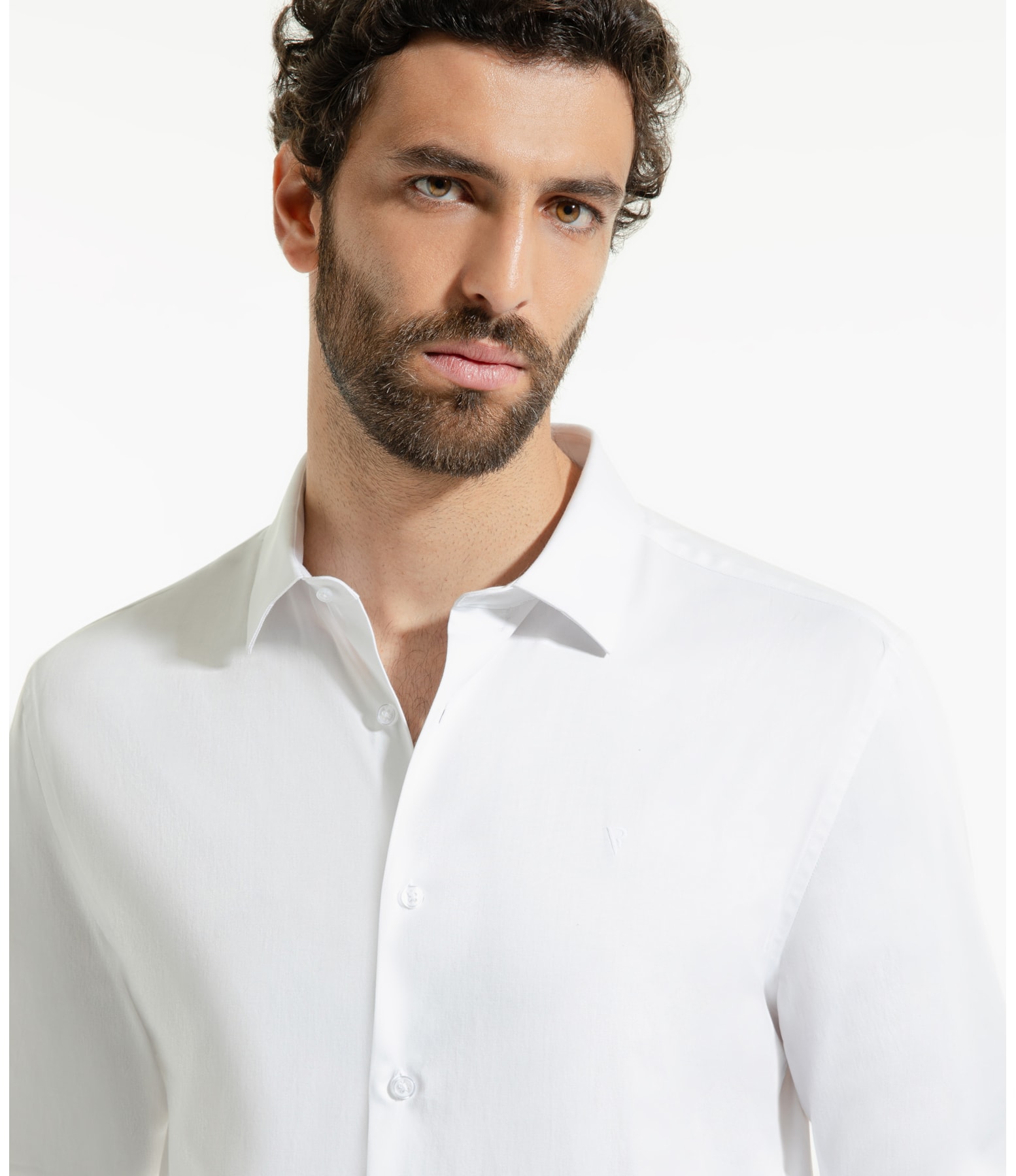 Camisa Cetim Slim Irish Branco