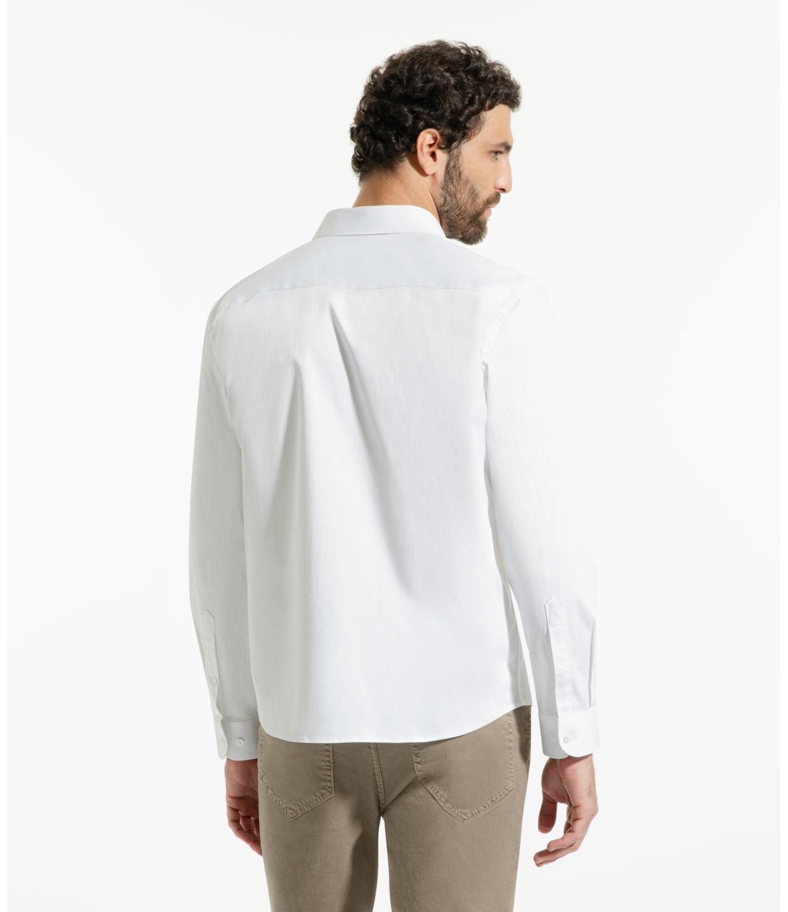 Camisa Cetim Slim Irish Branco