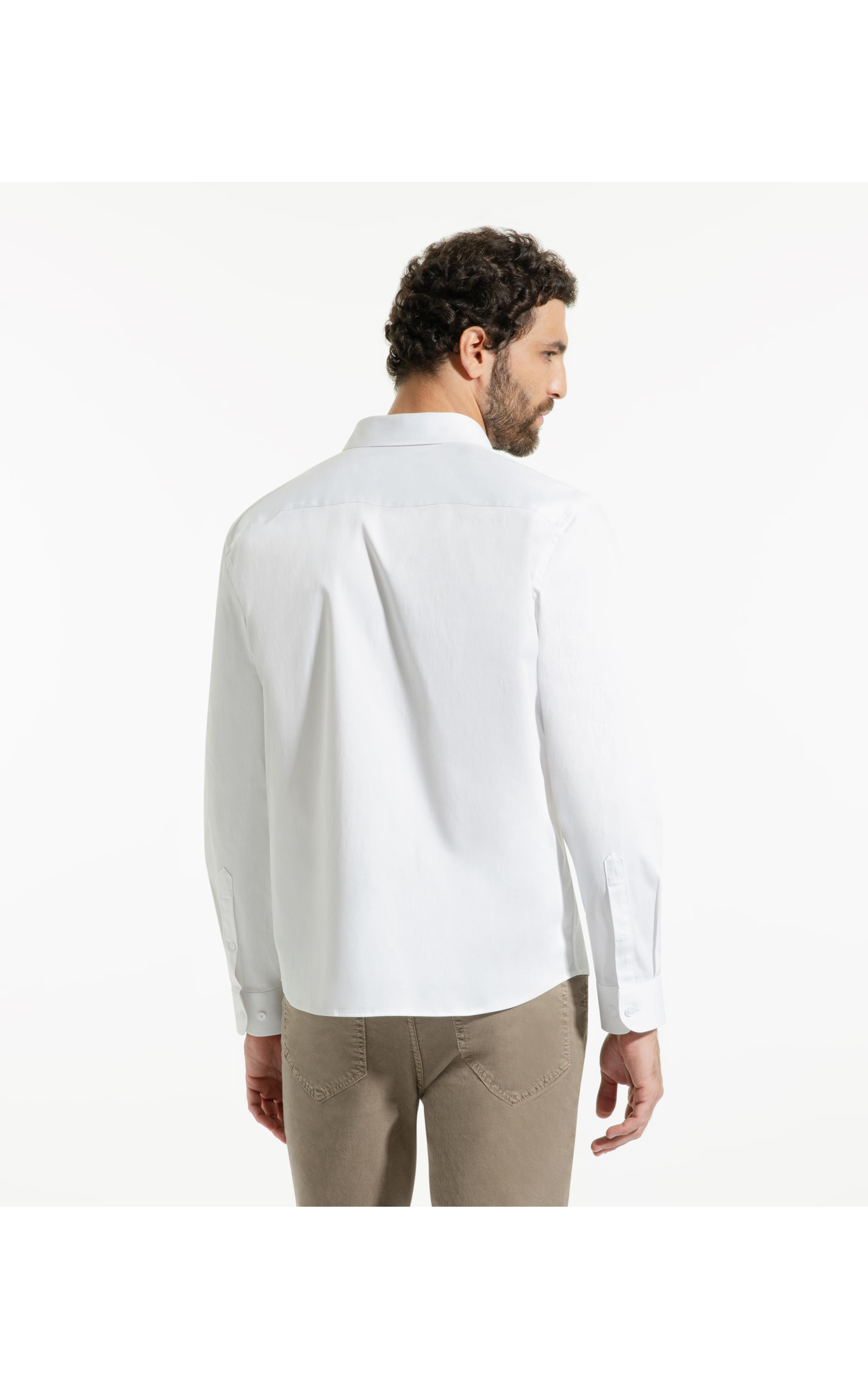 Camisa Cetim Slim Irish Branco