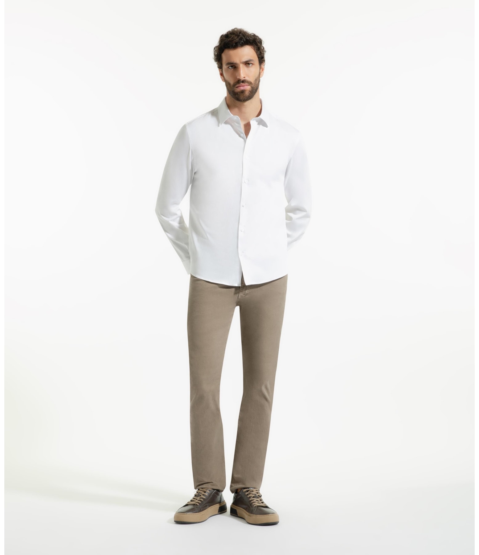 Camisa Cetim Slim Irish Branco