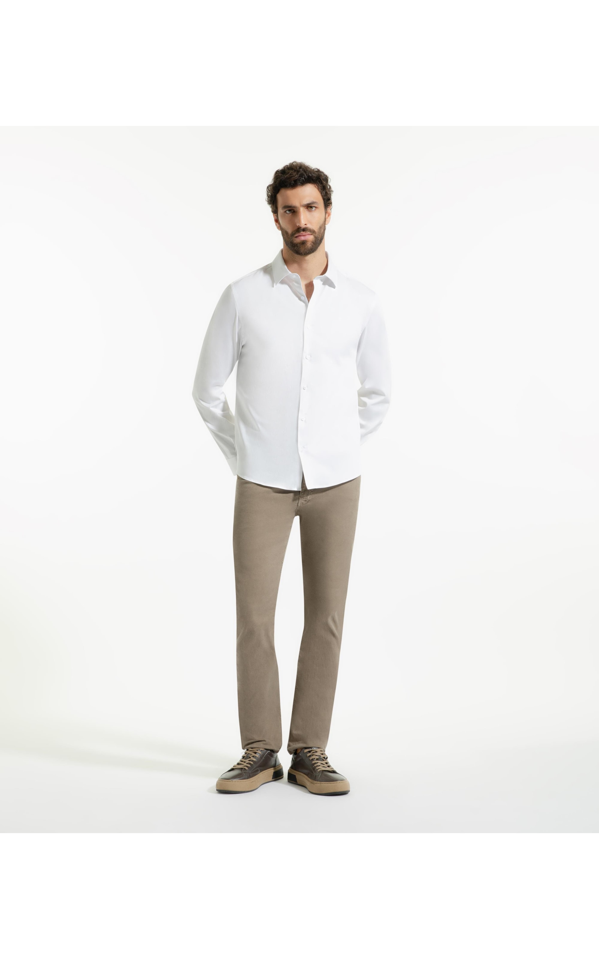 Camisa Cetim Slim Irish Branco