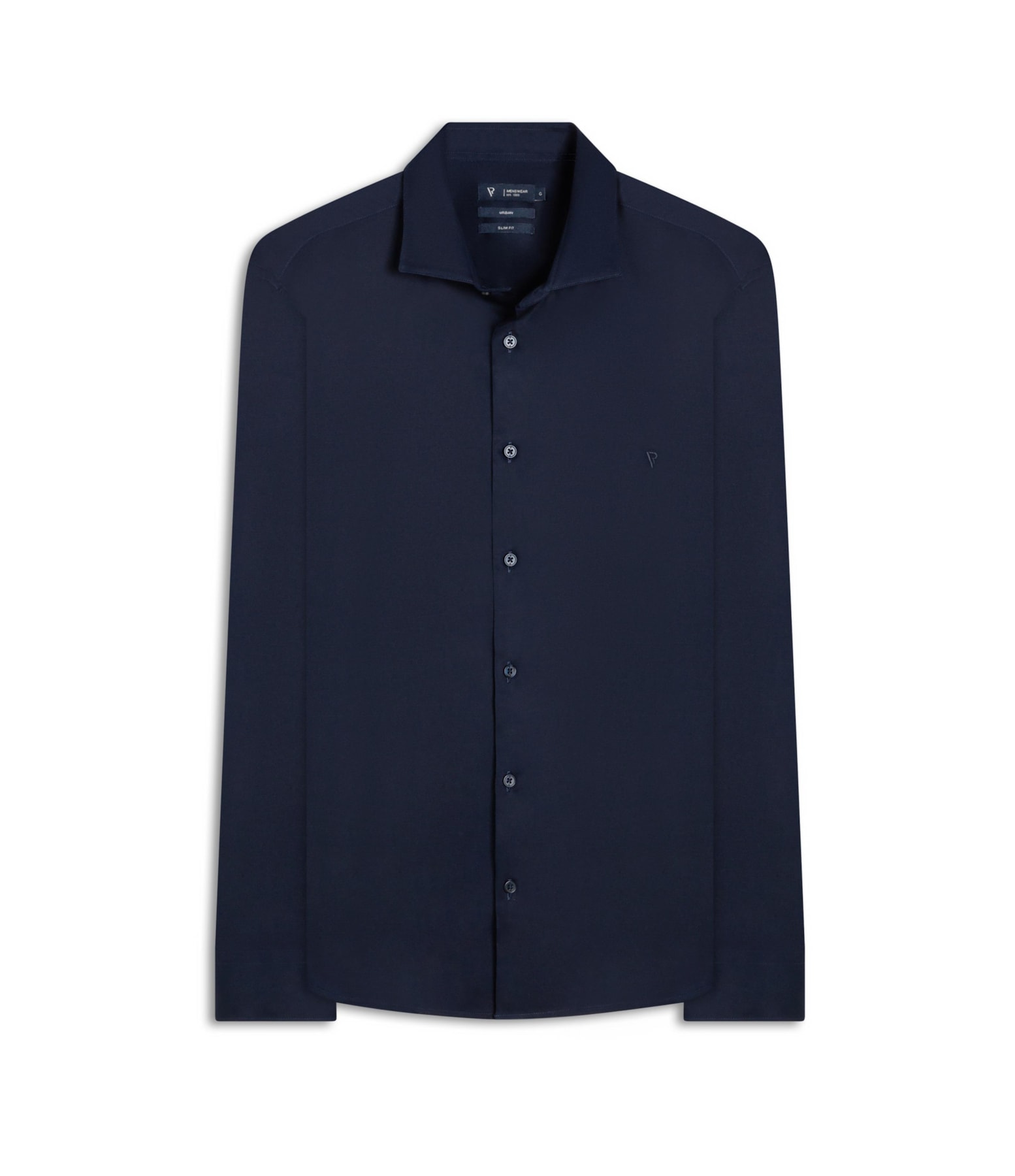 Camisa Cetim Slim Irish Dark Navy