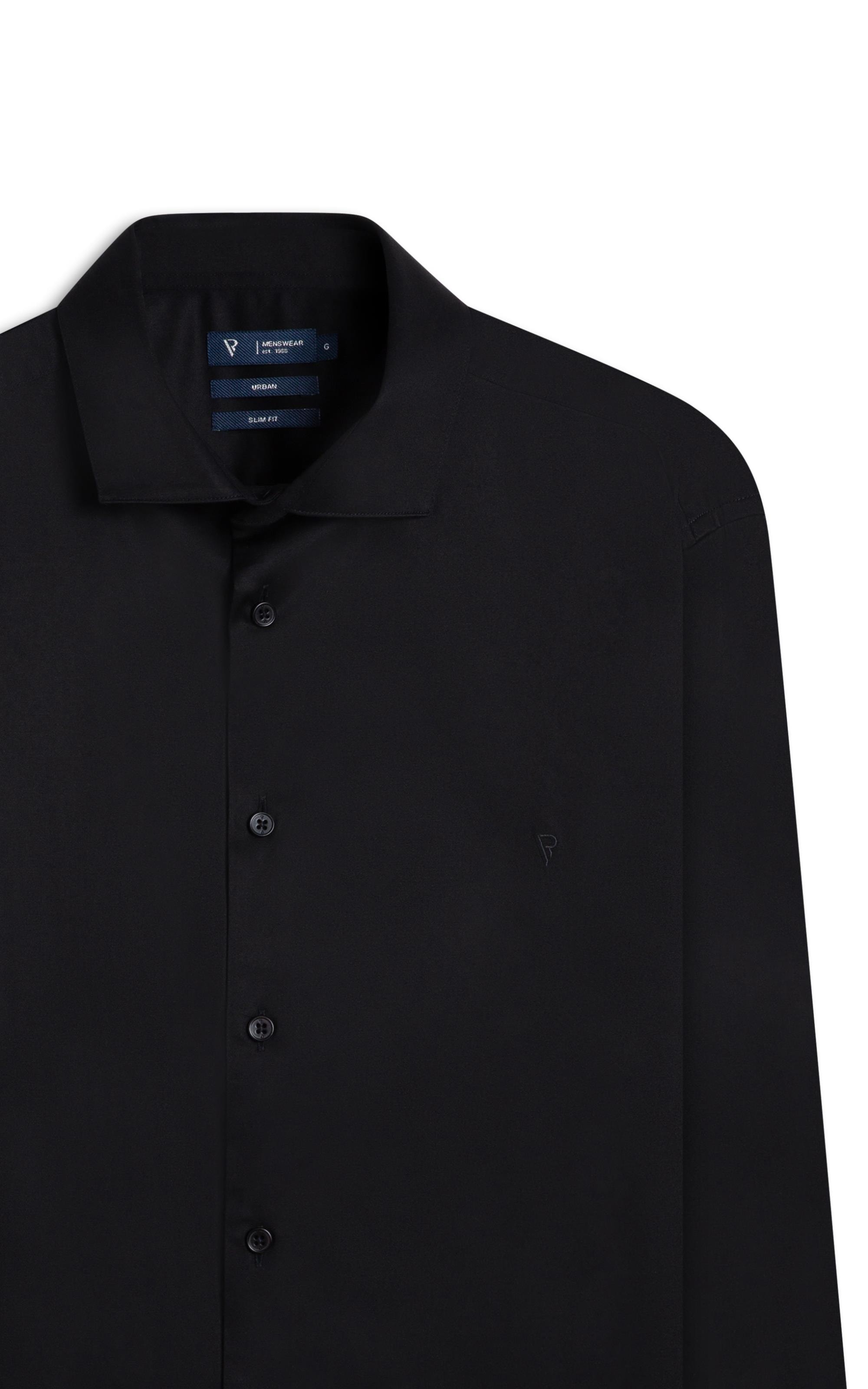 Camisa Cetim Slim Irish Preto