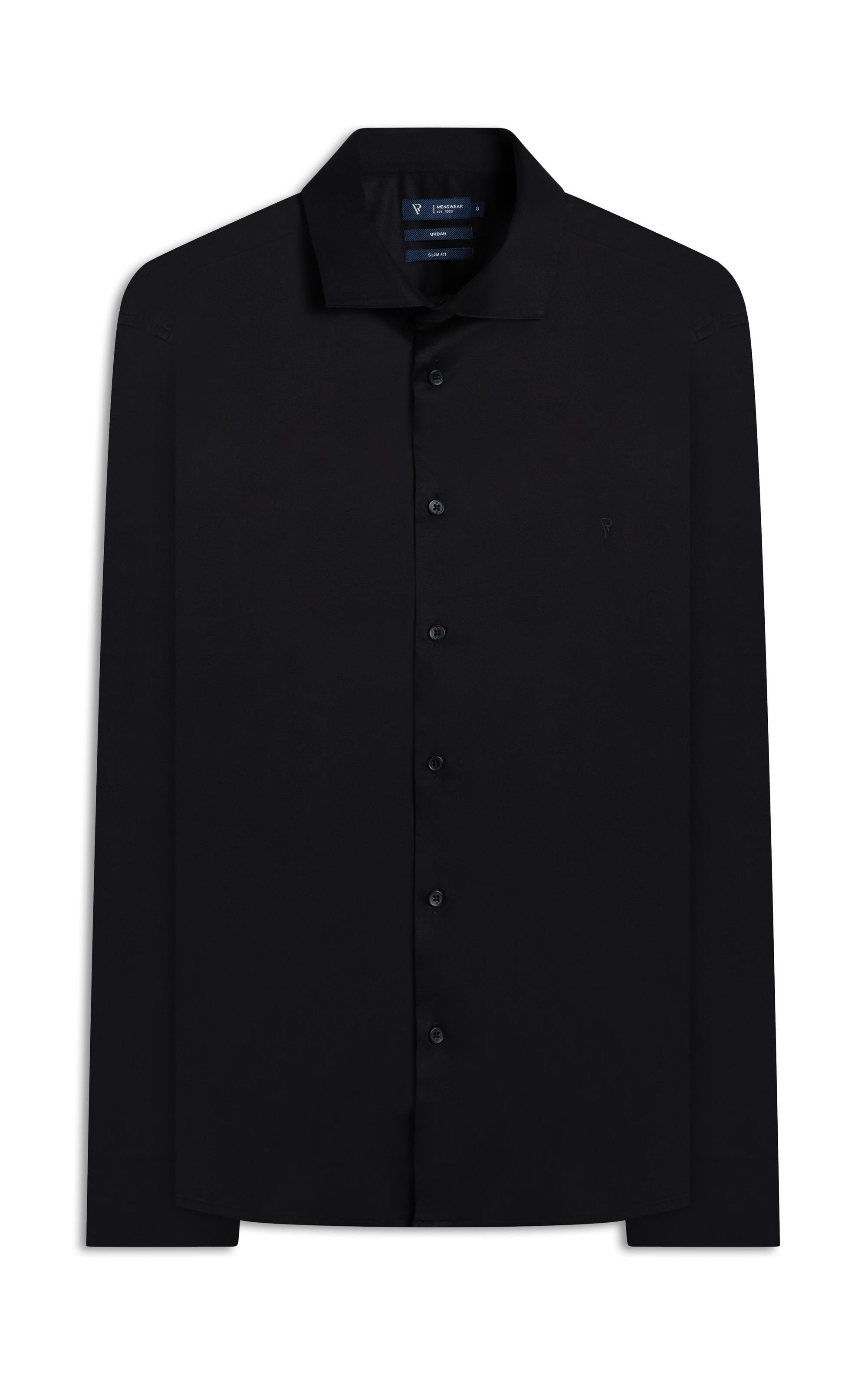 Camisa Cetim Slim Irish Preto