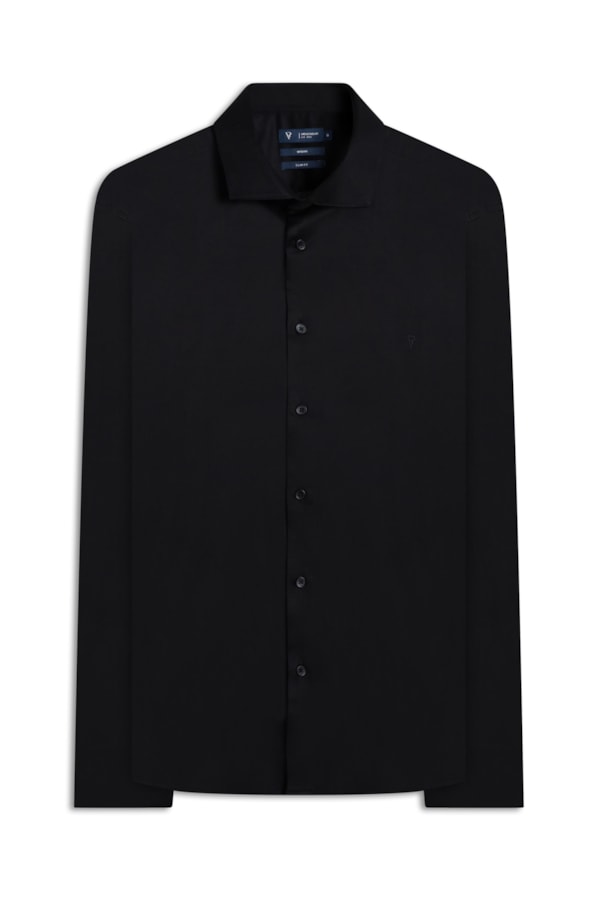 Camisa Cetim Slim Irish Preto
