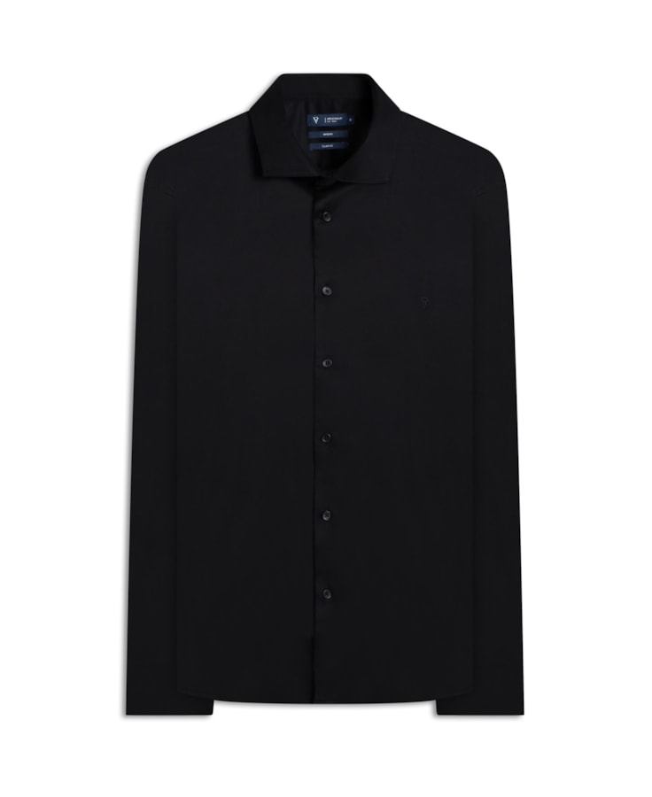 Camisa Cetim Slim Irish Preto