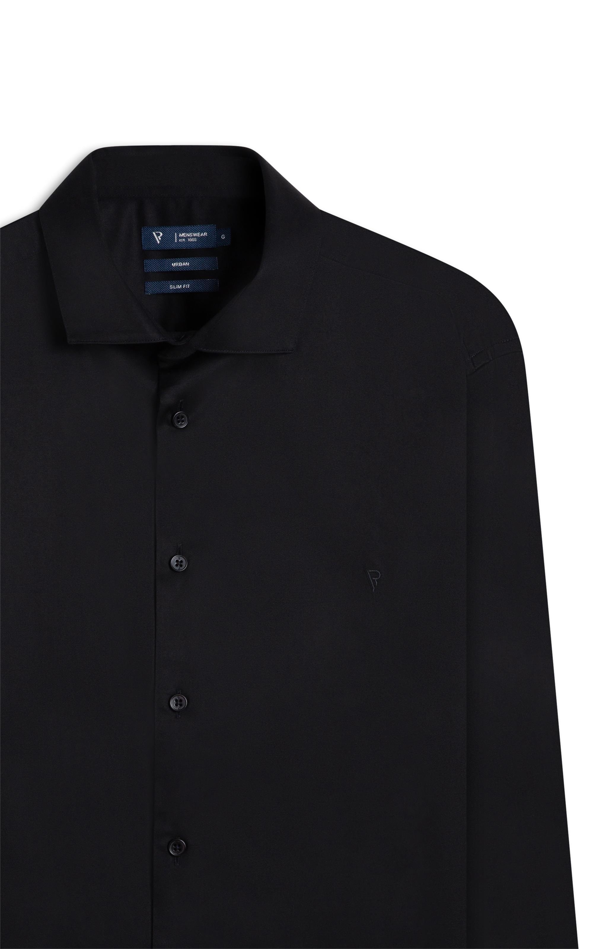 Camisa Cetim Slim Irish Preto