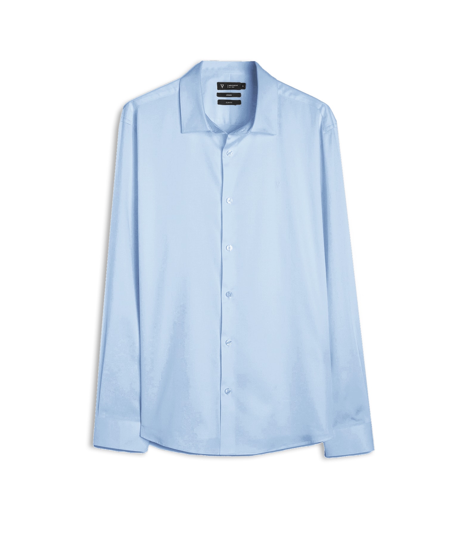 Camisa Cetim Slim New Italian Azul Claro