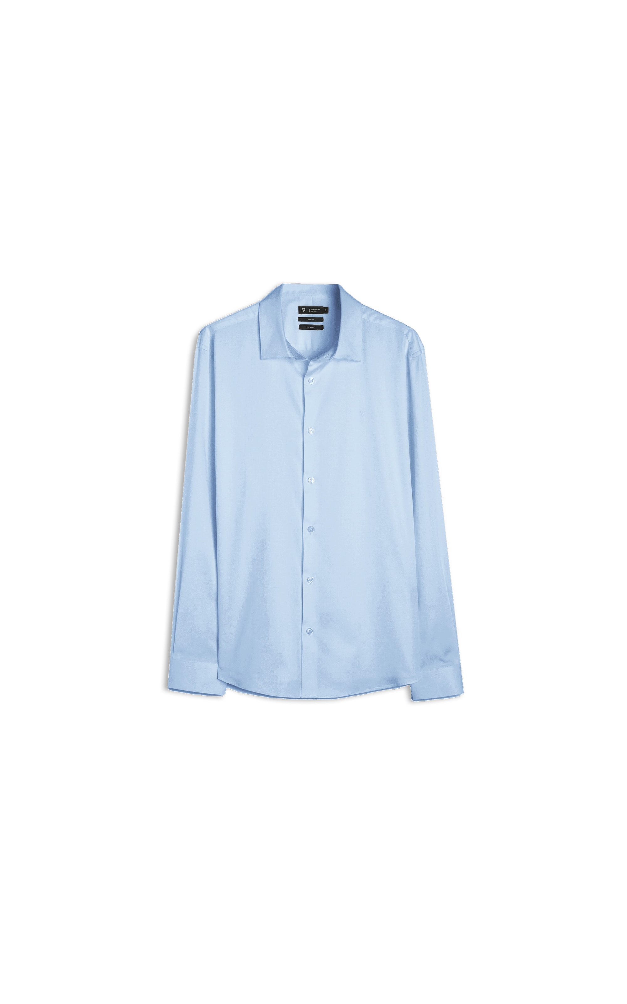 Camisa Cetim Slim New Italian Azul Claro