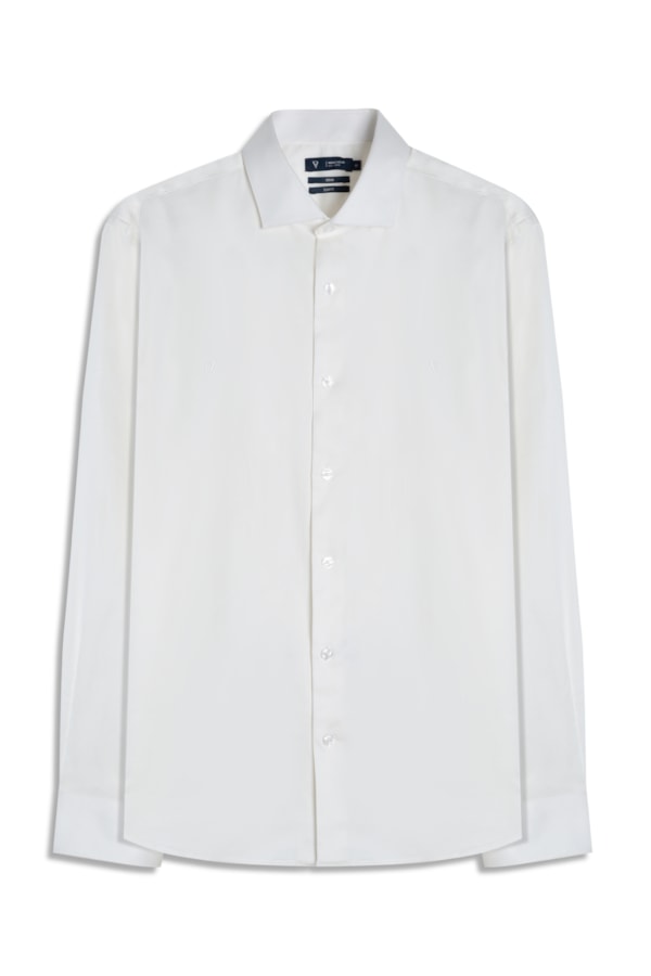 Camisa Cetim Slim New Italian Branco