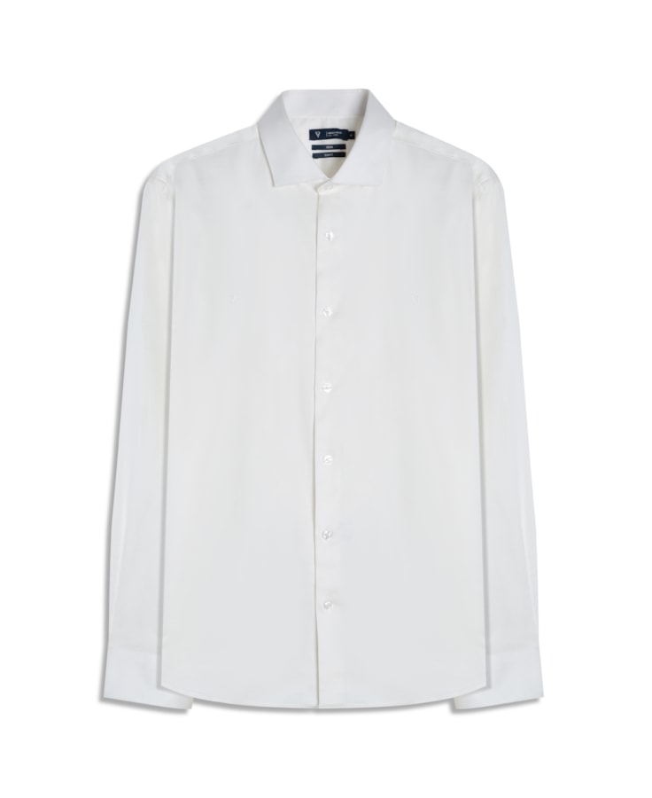 Camisa Cetim Slim New Italian Branco