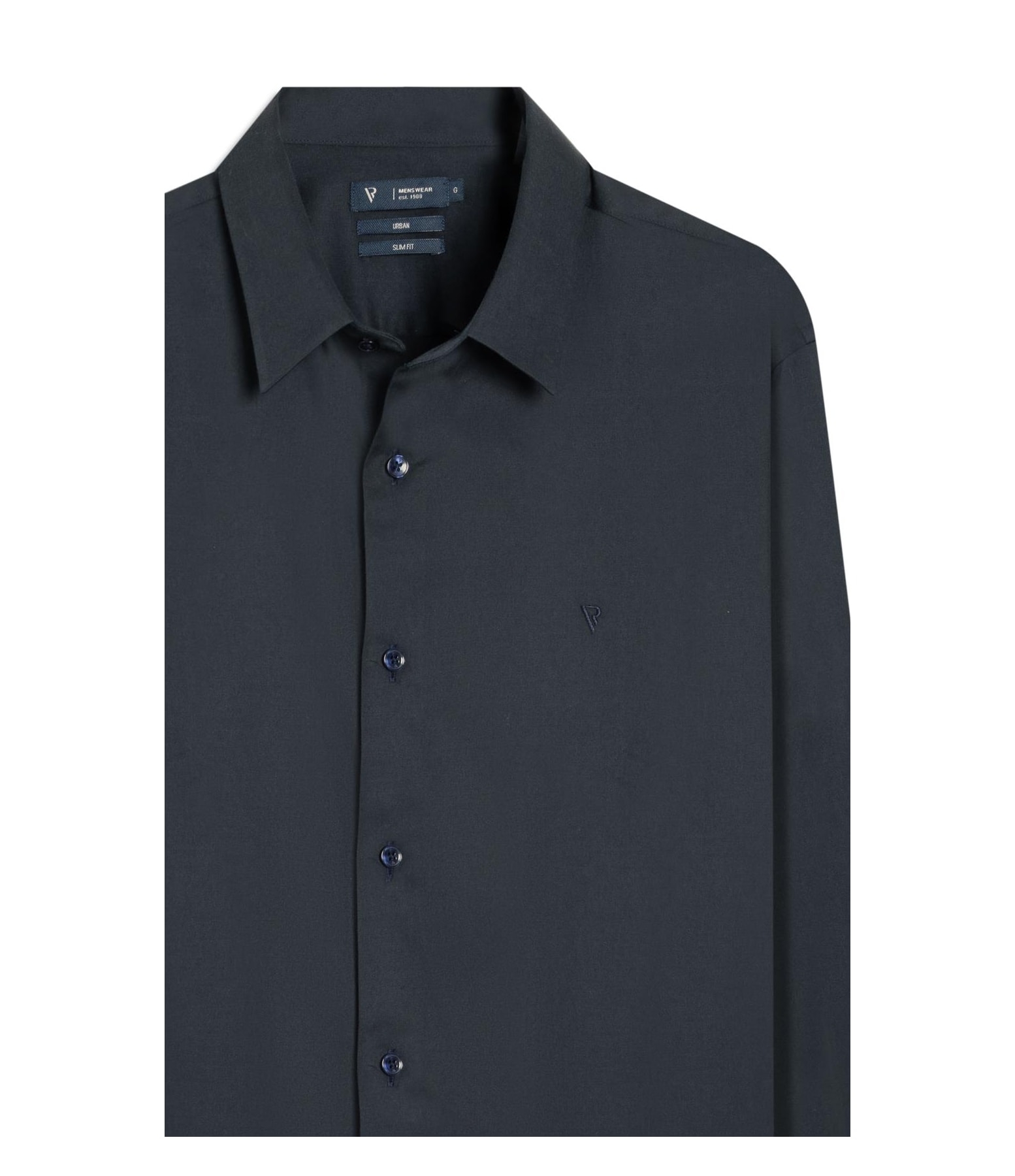 Camisa Cetim Slim New Italian Dark Navy