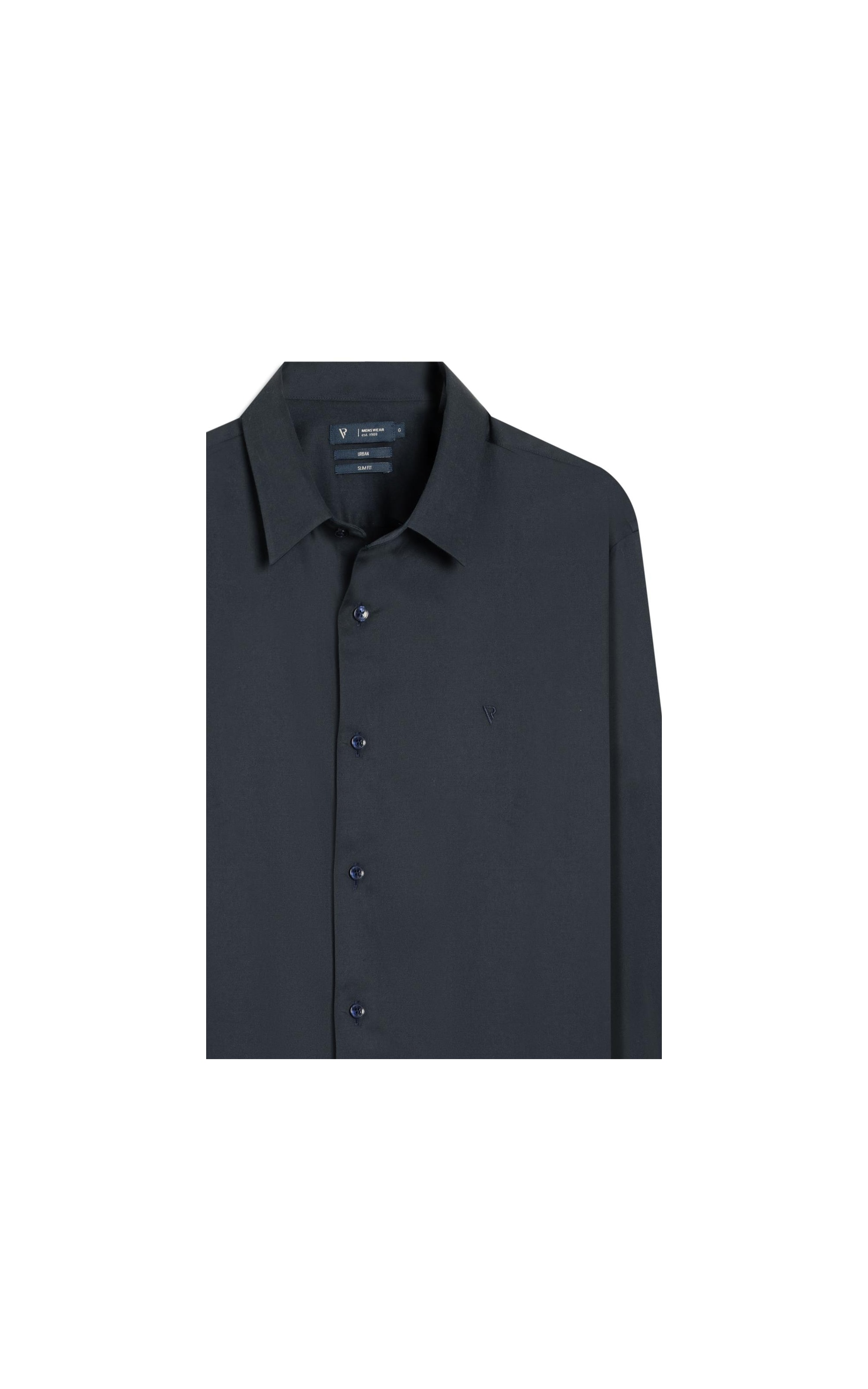 Camisa Cetim Slim New Italian Dark Navy