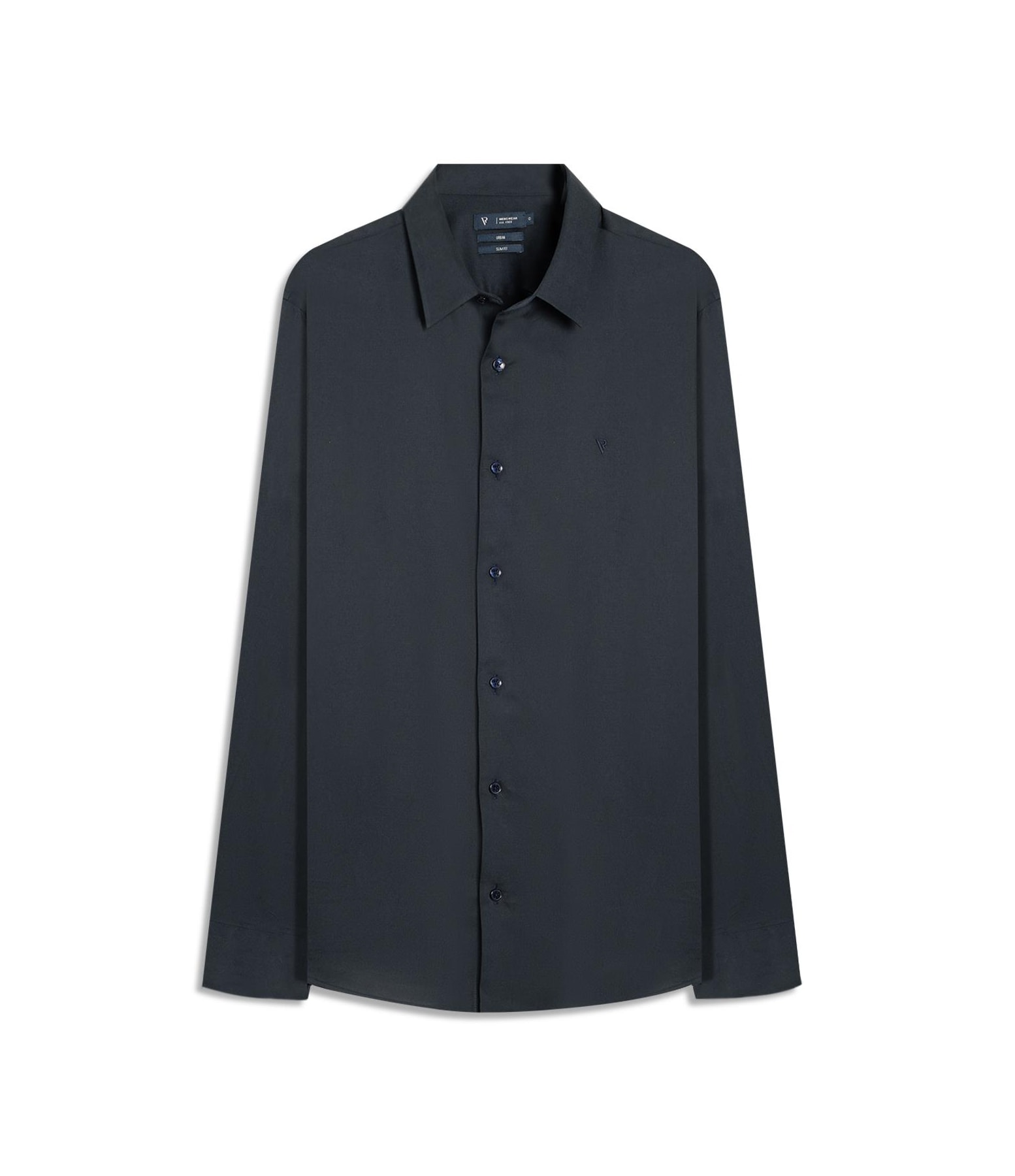 Camisa Cetim Slim New Italian Dark Navy