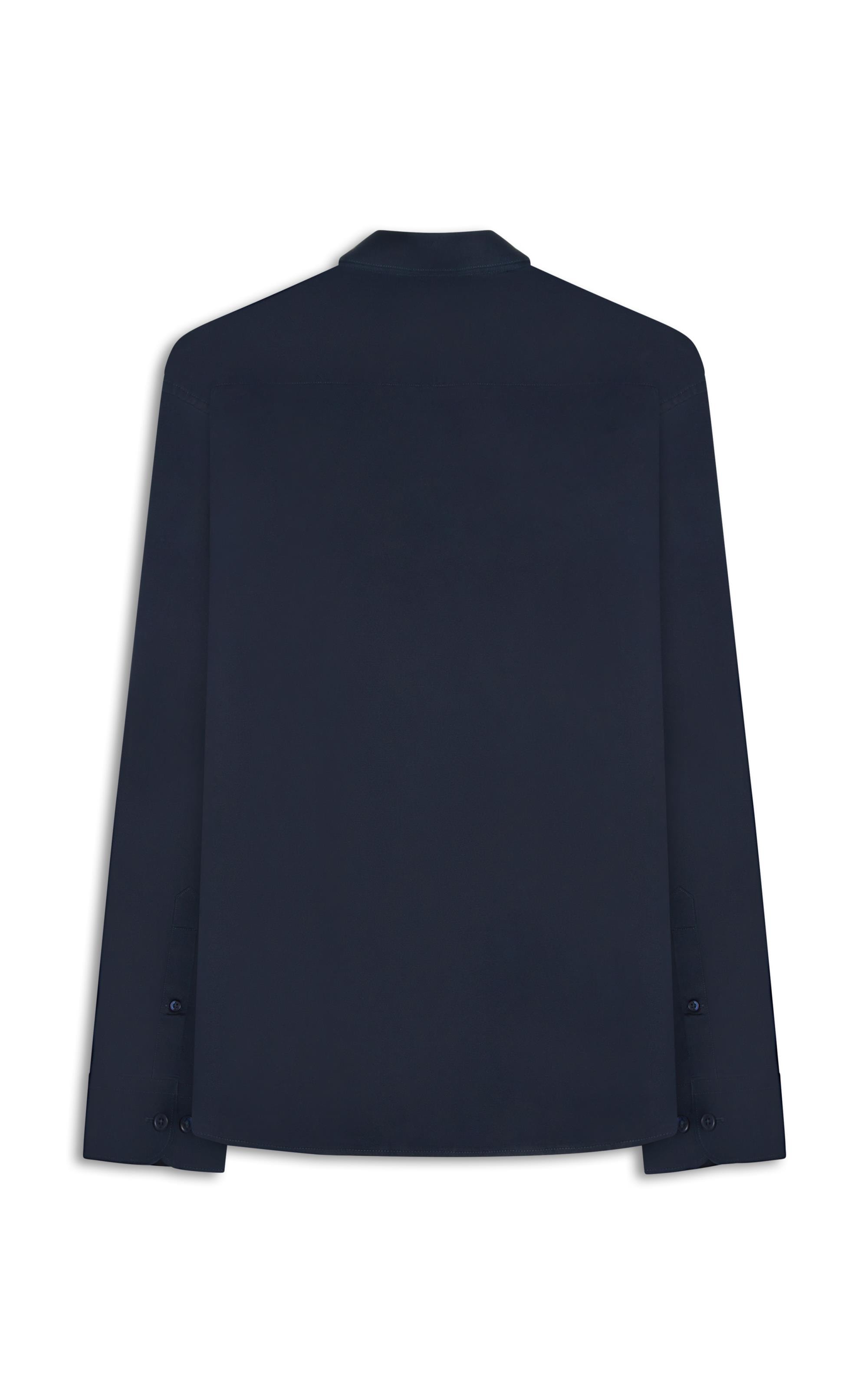 Camisa Cetim Slim New Italian Dark Navy