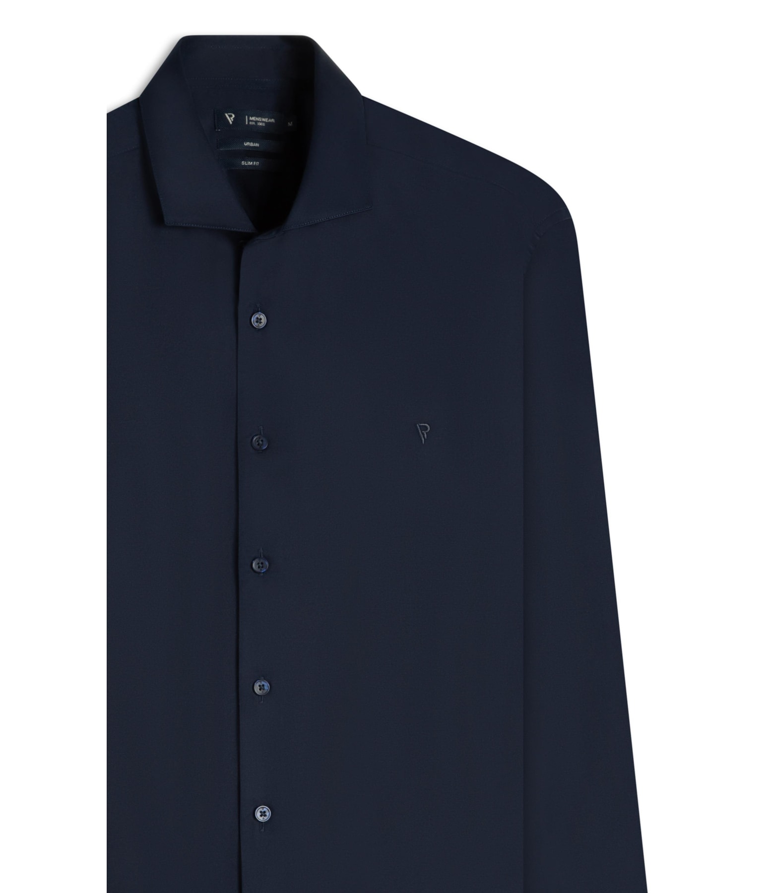 Camisa Cetim Slim New Italian Dark Navy