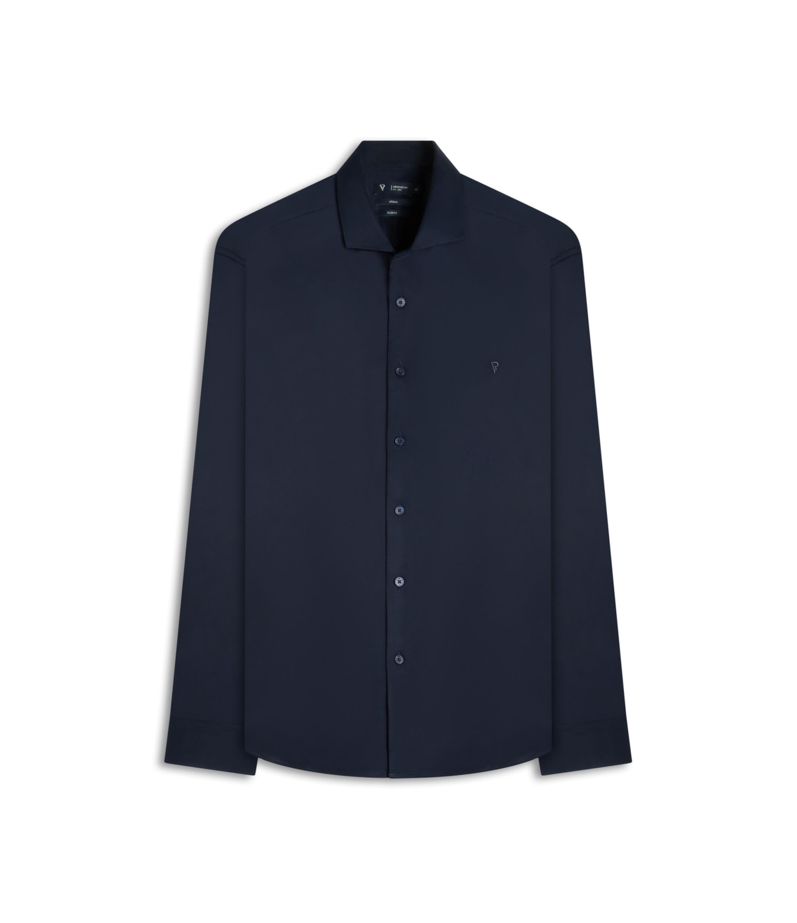 Camisa Cetim Slim New Italian Dark Navy