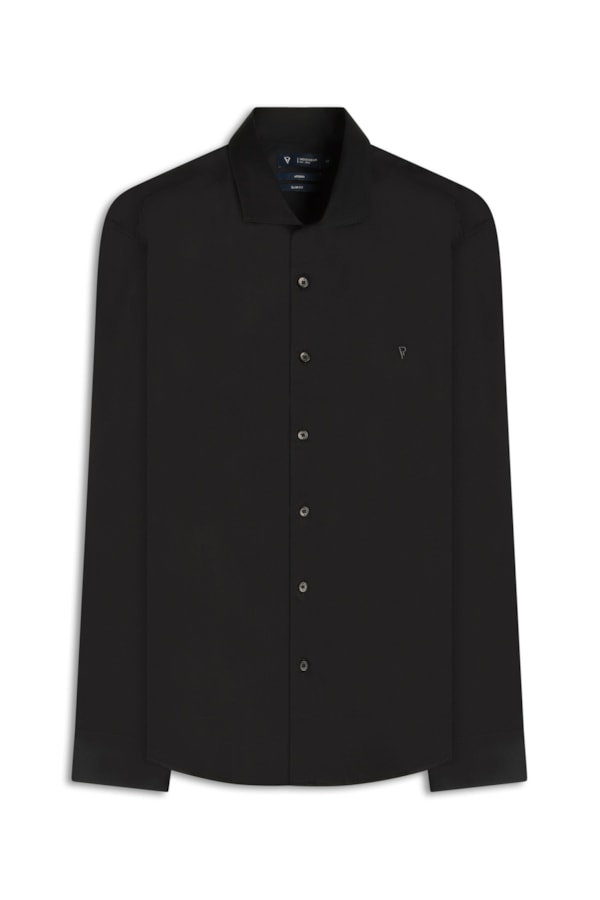 Camisa Cetim Slim New Italian Preto