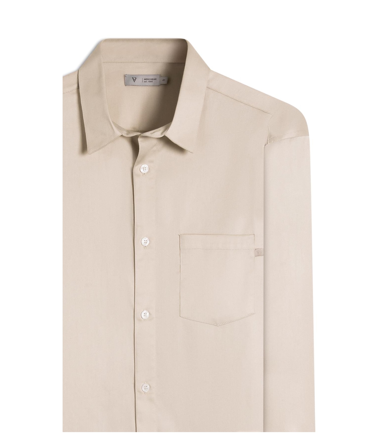 Camisa Cetim Stretch Fio 60 Classic Areia