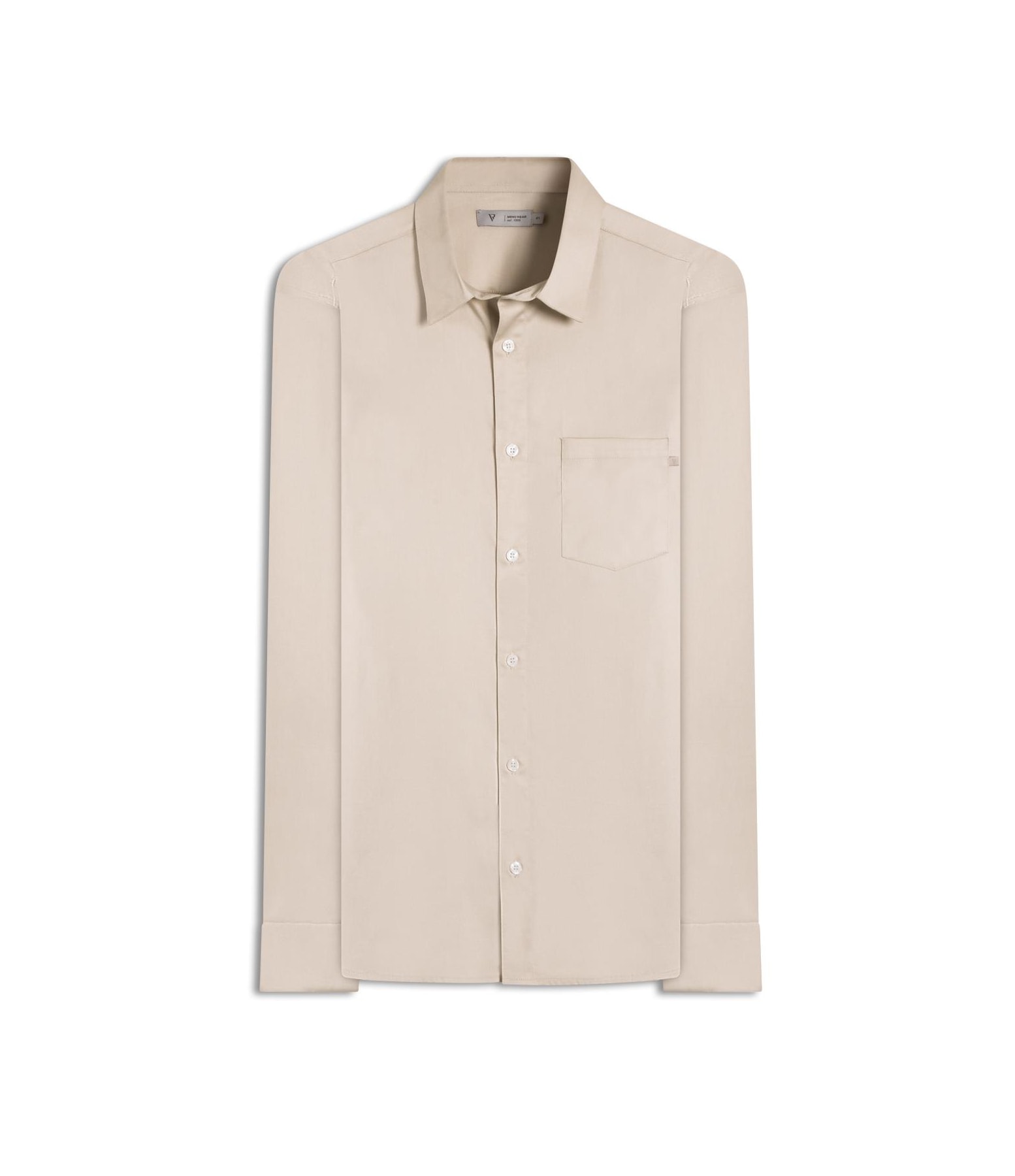 Camisa Cetim Stretch Fio 60 Classic Areia