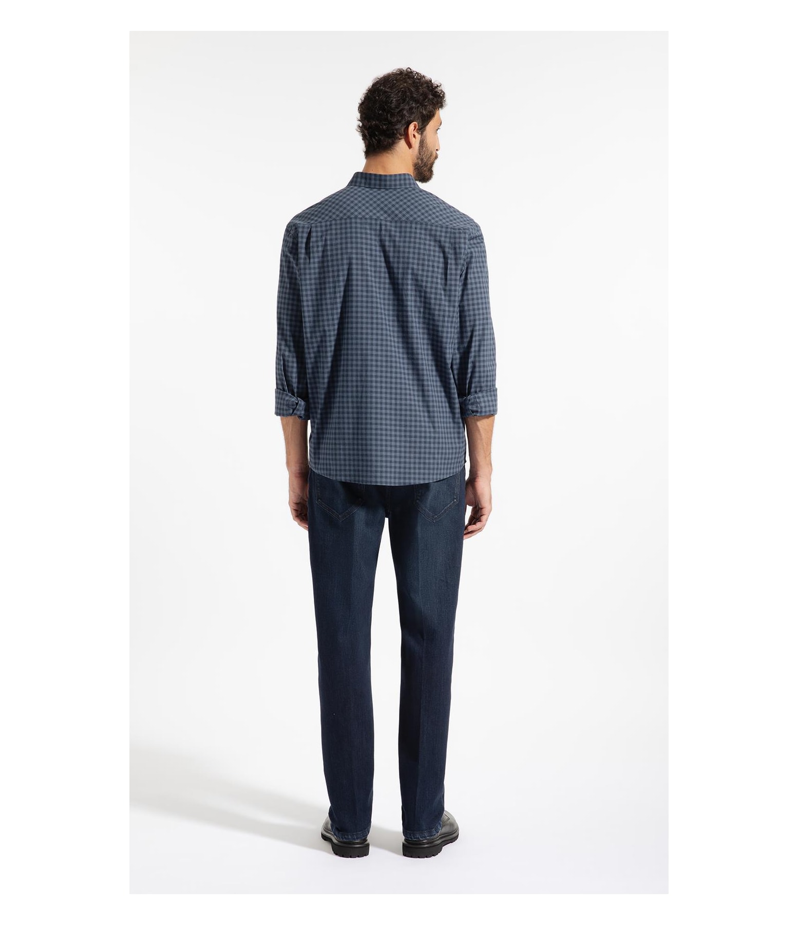 Camisa Cms Tric Nort Plaid Clsc Nw Ita Dark Navy