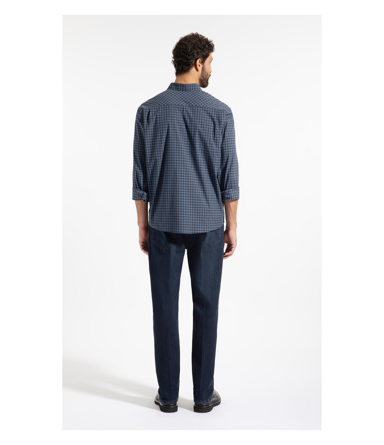 Camisa Cms Tric Nort Plaid Clsc Nw Ita Dark Navy