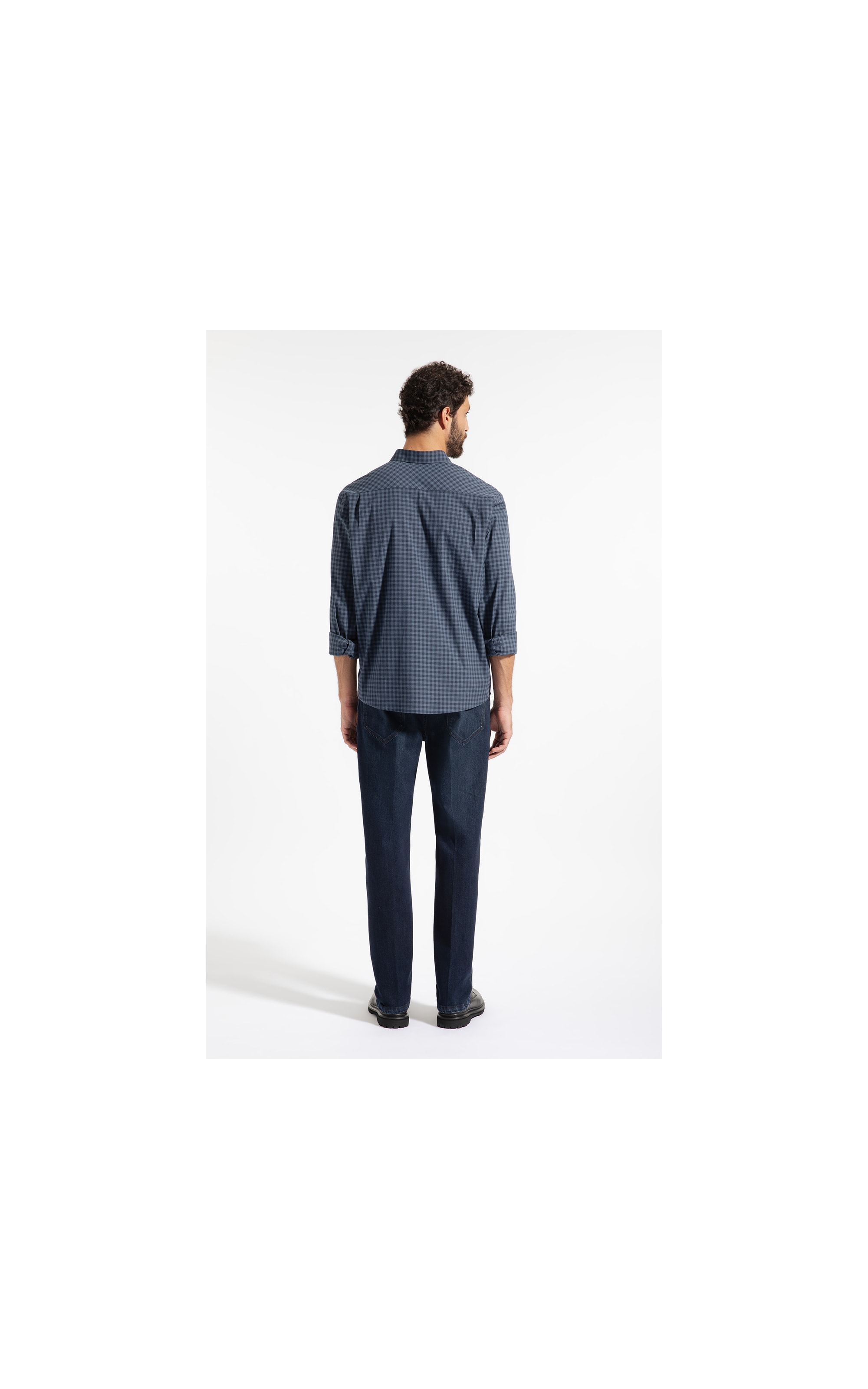 Camisa Cms Tric Nort Plaid Clsc Nw Ita Dark Navy