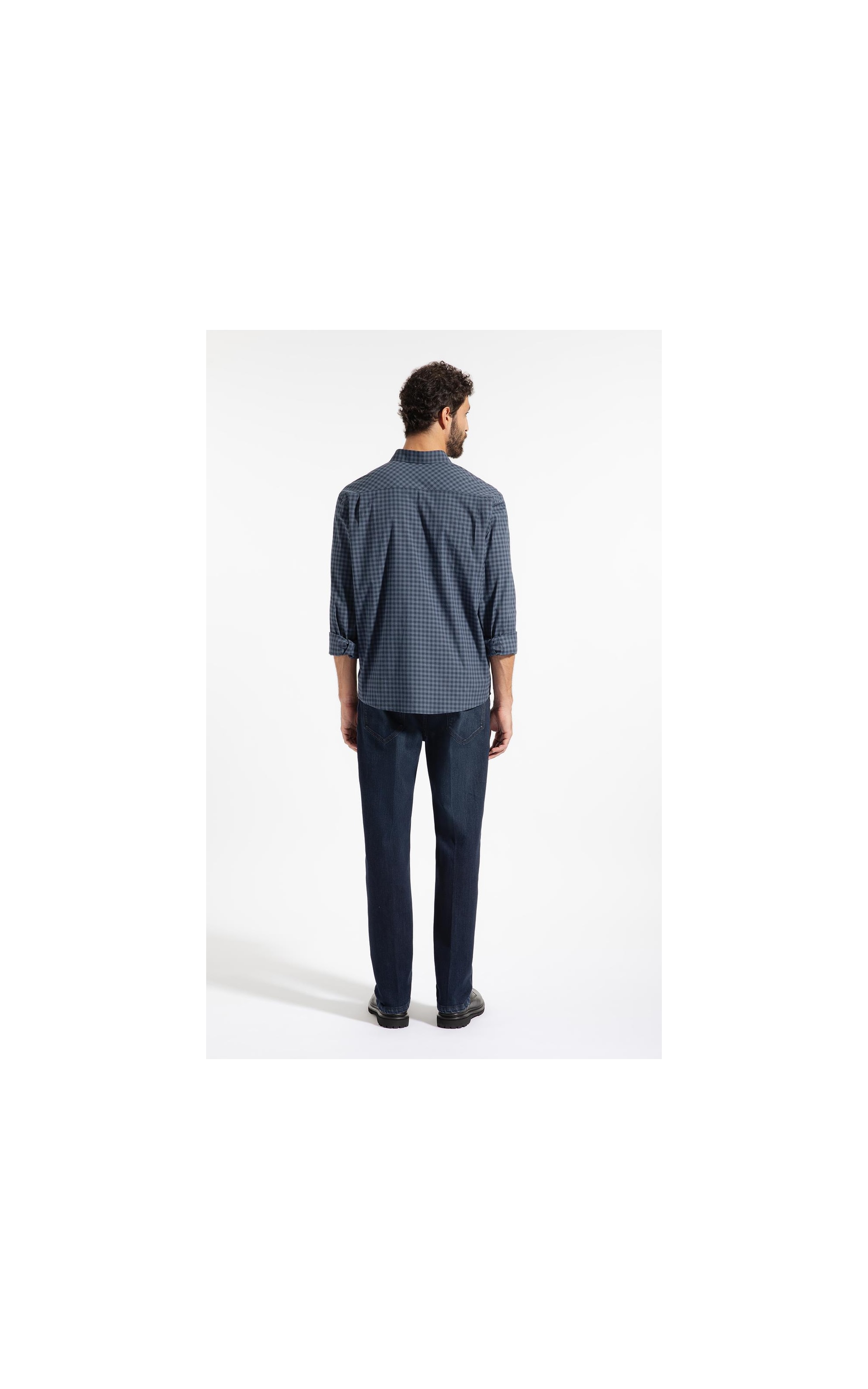 Camisa Cms Tric Nort Plaid Clsc Nw Ita Dark Navy