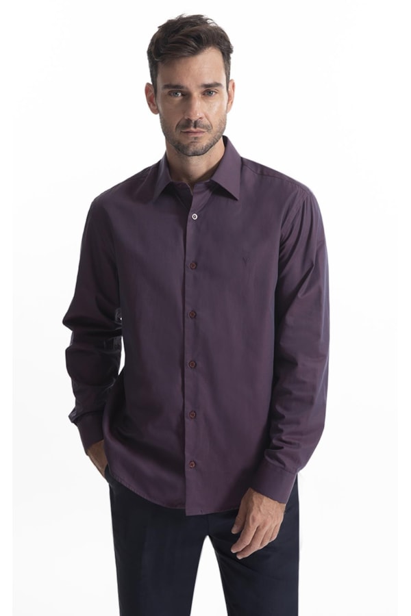 Camisa Corsiga Twill Bordeaux