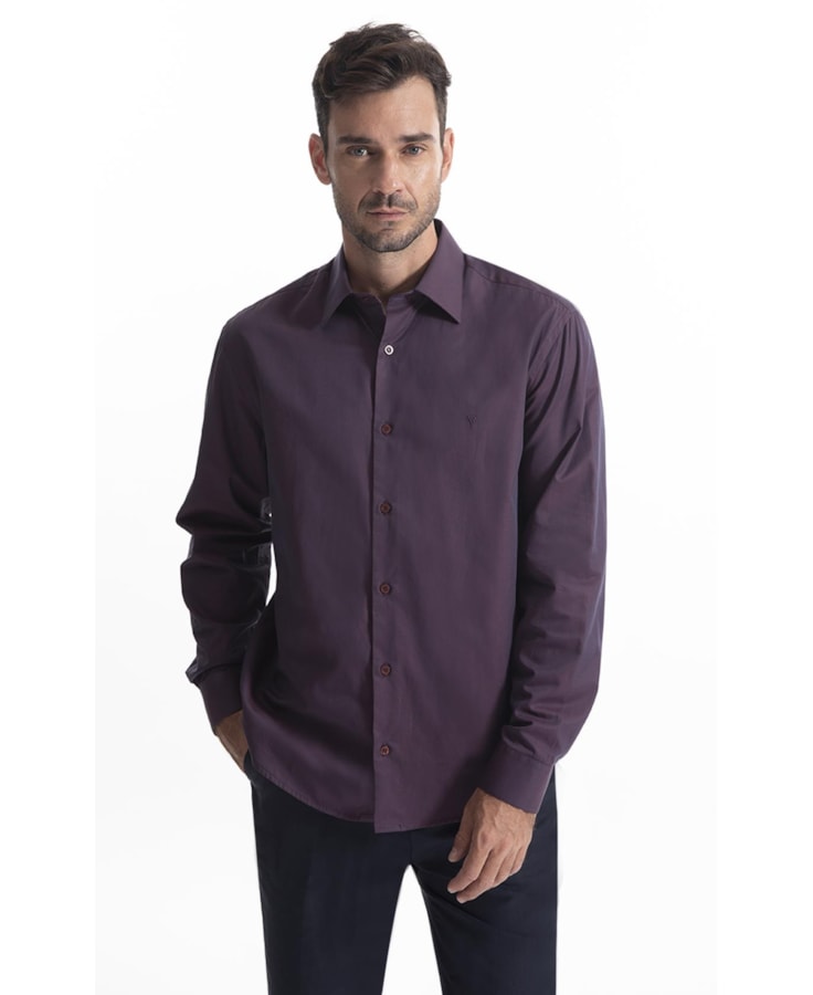 Camisa Corsiga Twill Bordeaux