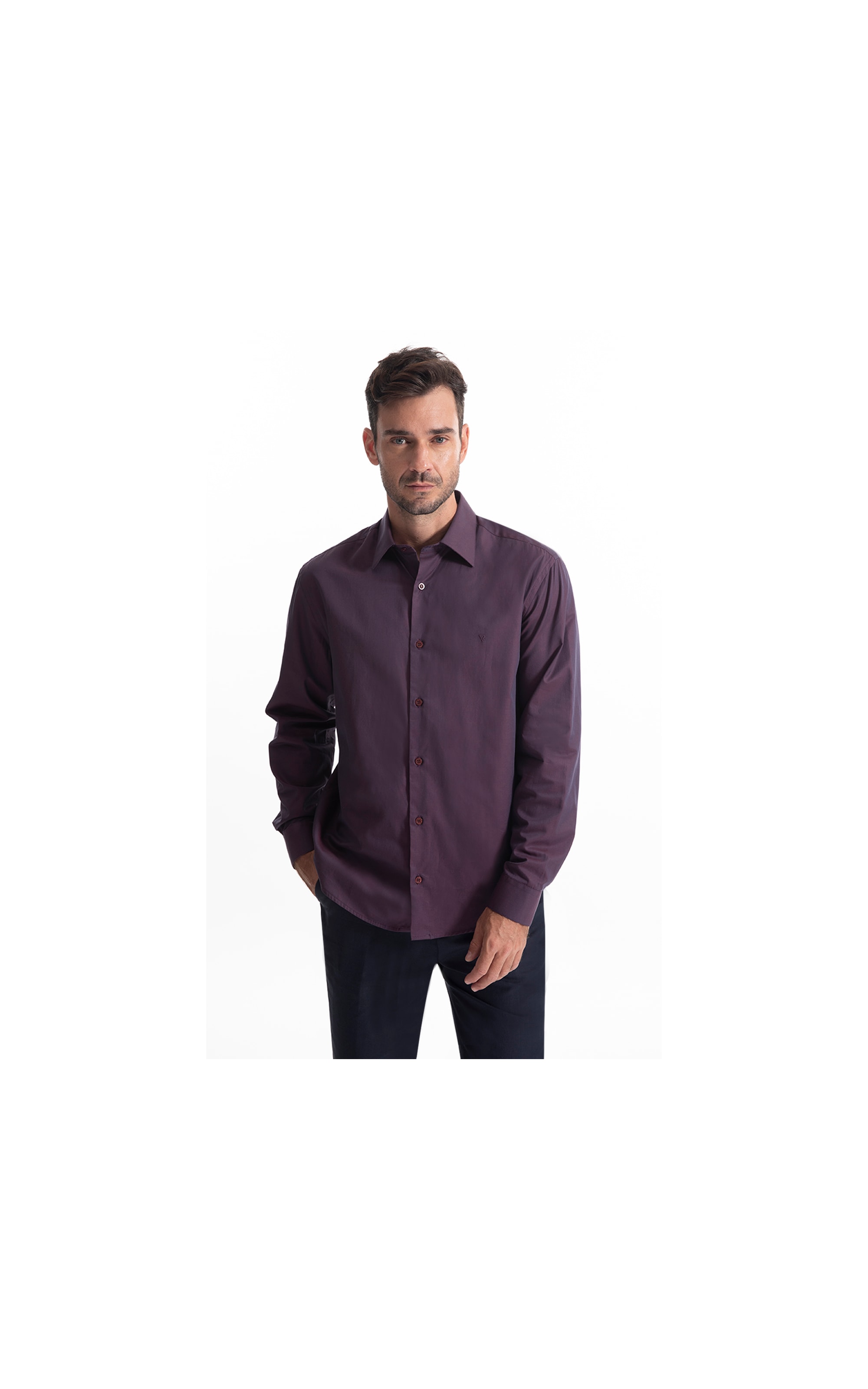 Camisa Corsiga Twill Bordeaux