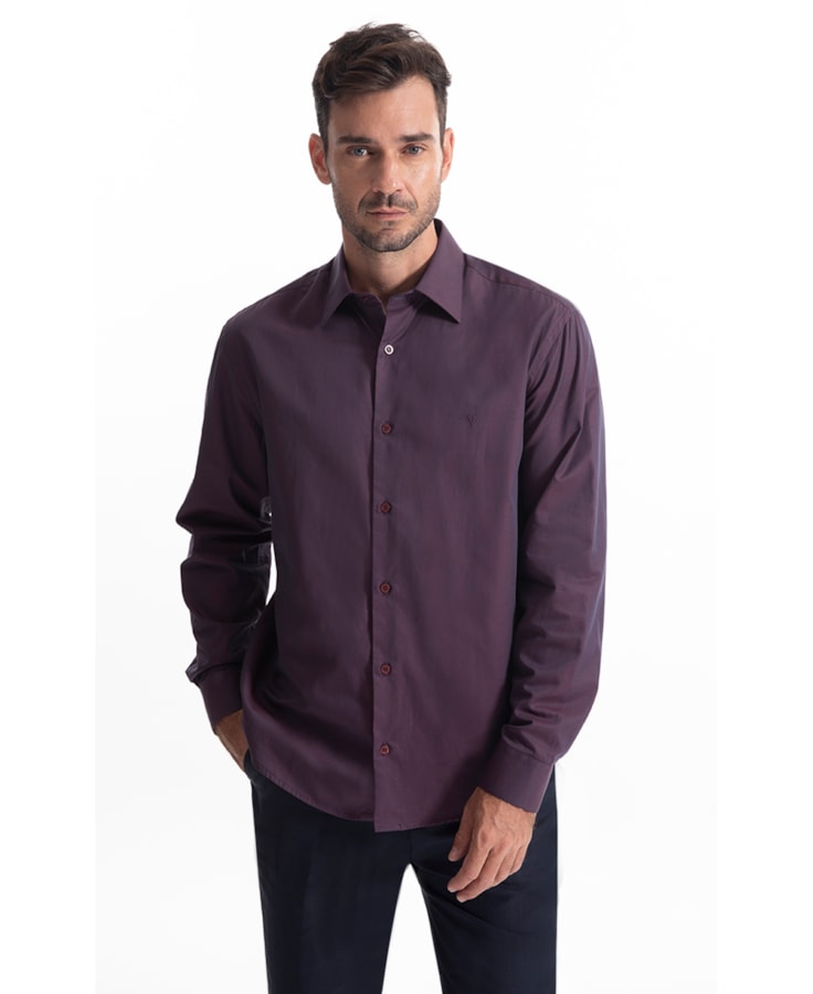 Camisa Corsiga Twill Bordeaux