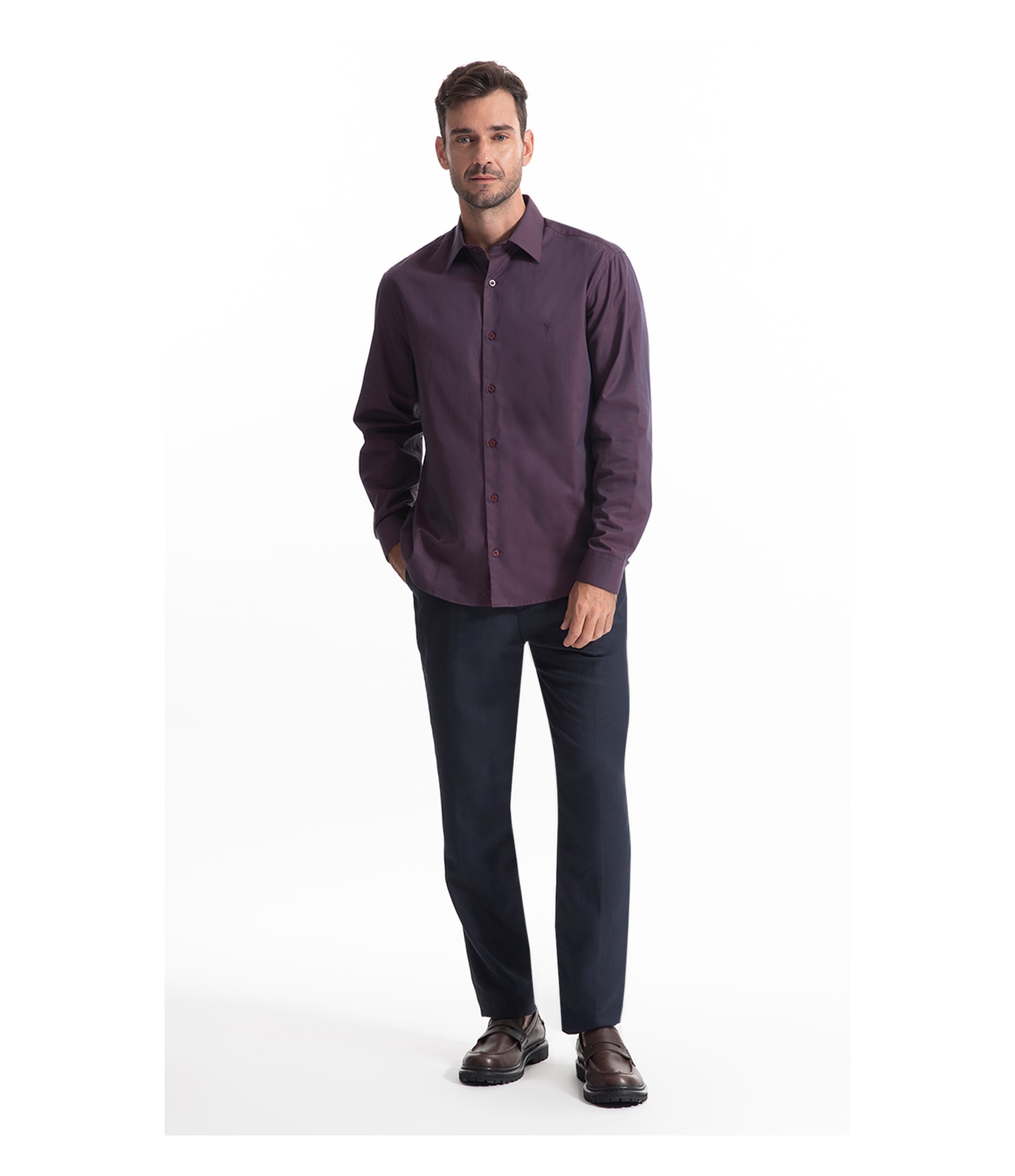 Camisa Corsiga Twill Bordeaux