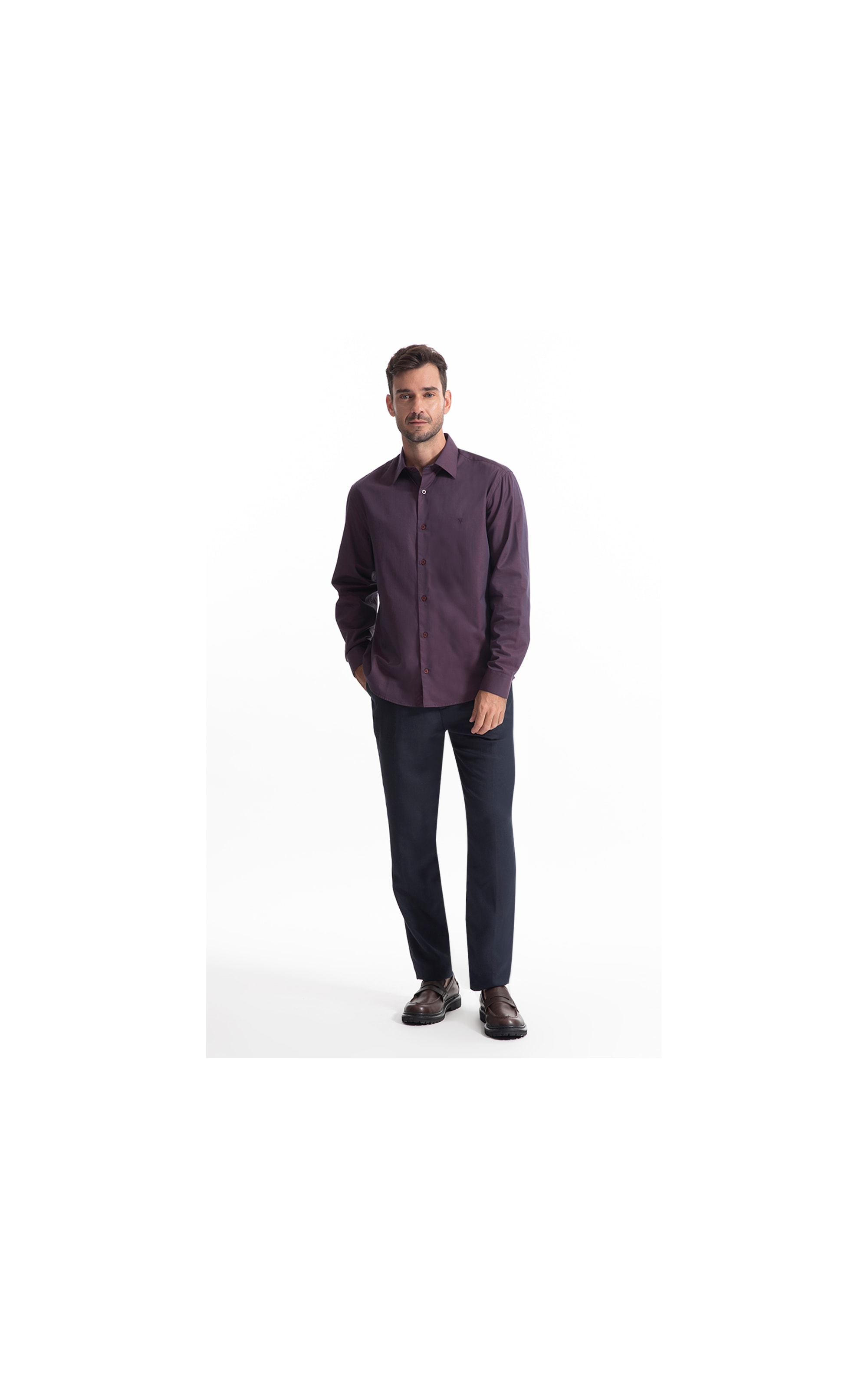 Camisa Corsiga Twill Bordeaux