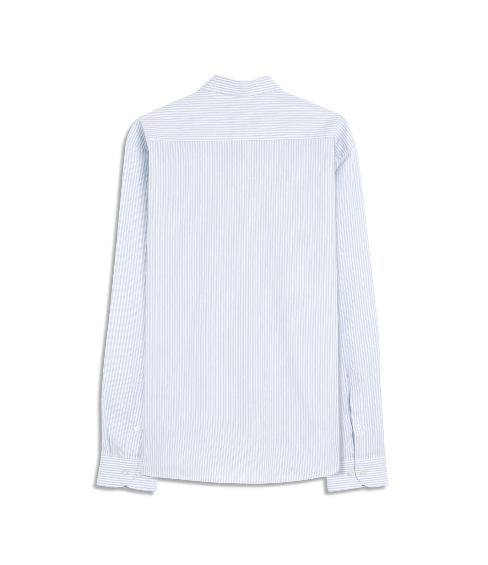 Camisa Cotoncra Listras Ibiza Slim Nw Ita Azul Claro
