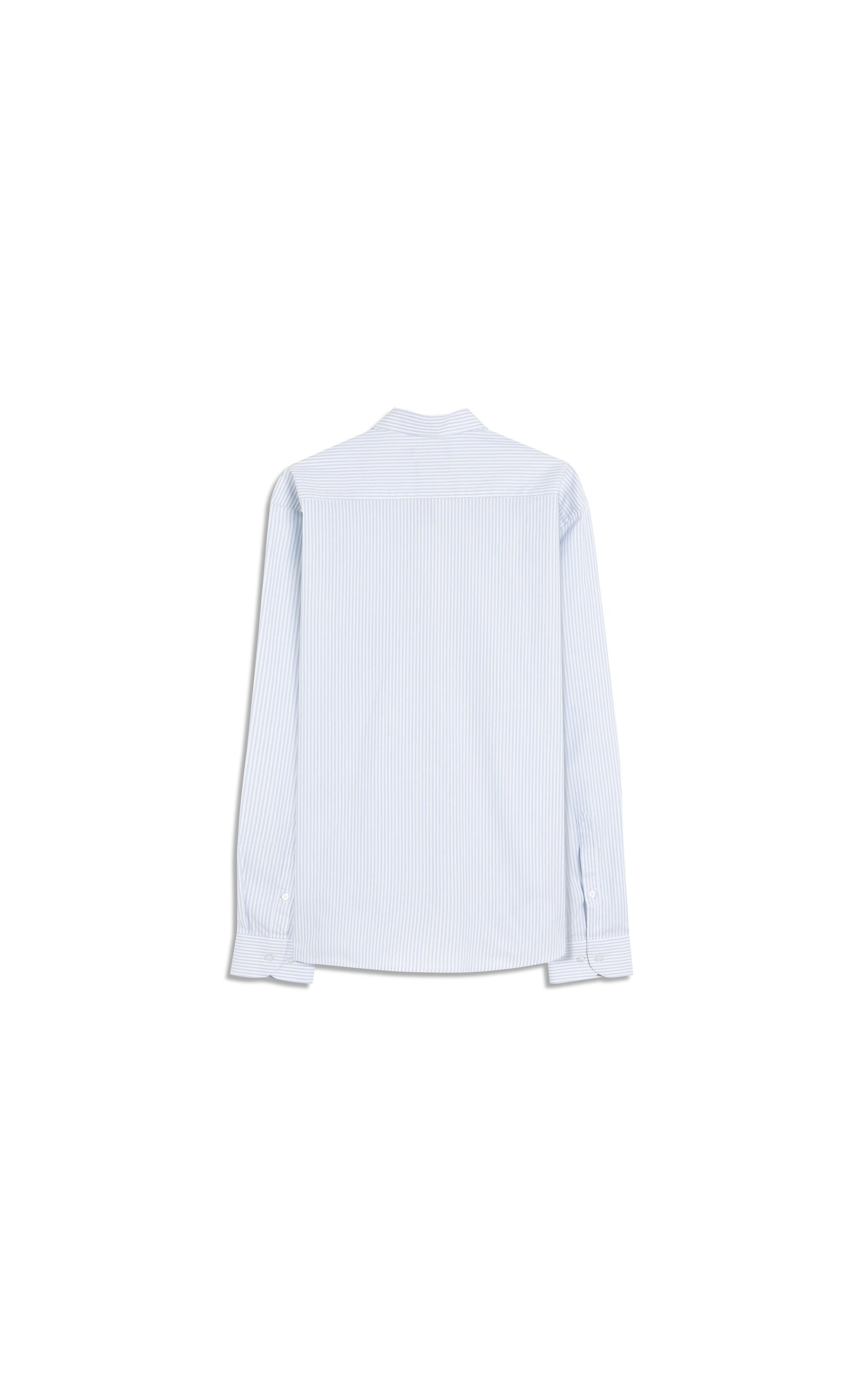 Camisa Cotoncra Listras Ibiza Slim Nw Ita Azul Claro