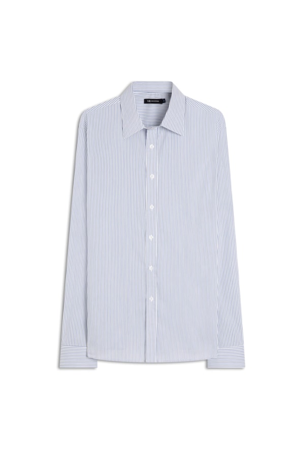 Camisa Cottom Slim Azul Bic