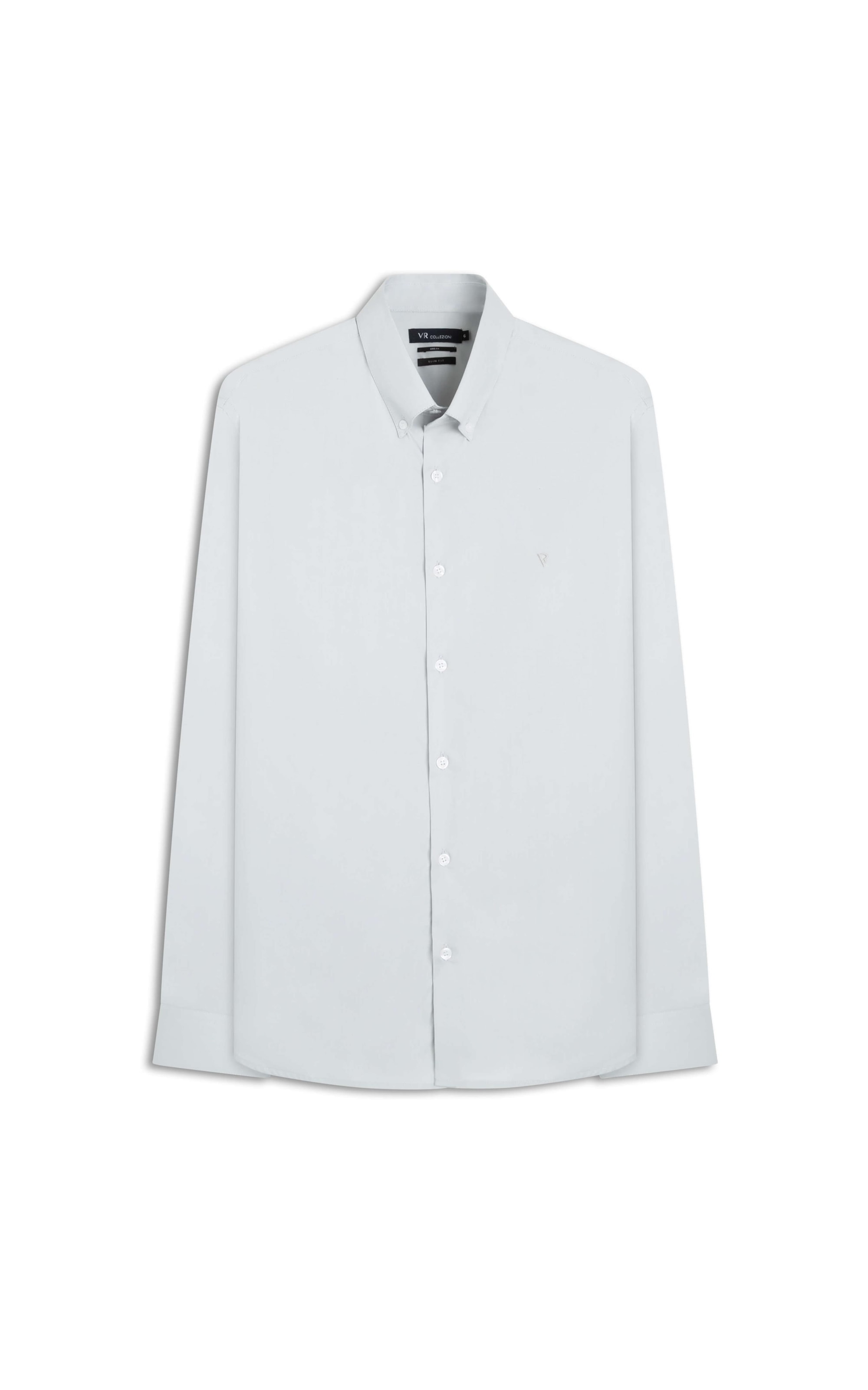 Camisa Cotton Andria Botton Cinza Claro