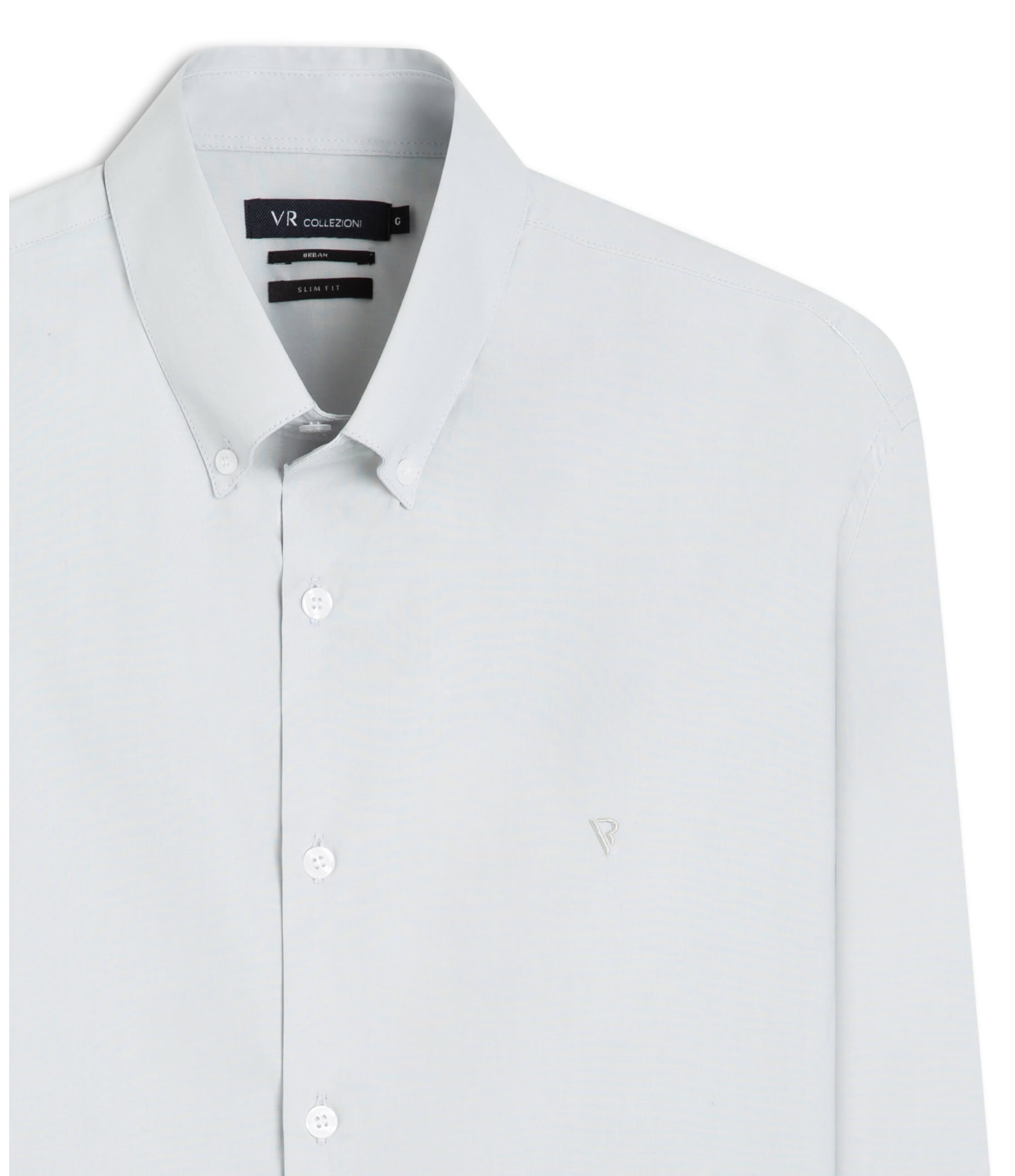 Camisa Cotton Andria Botton Cinza Claro