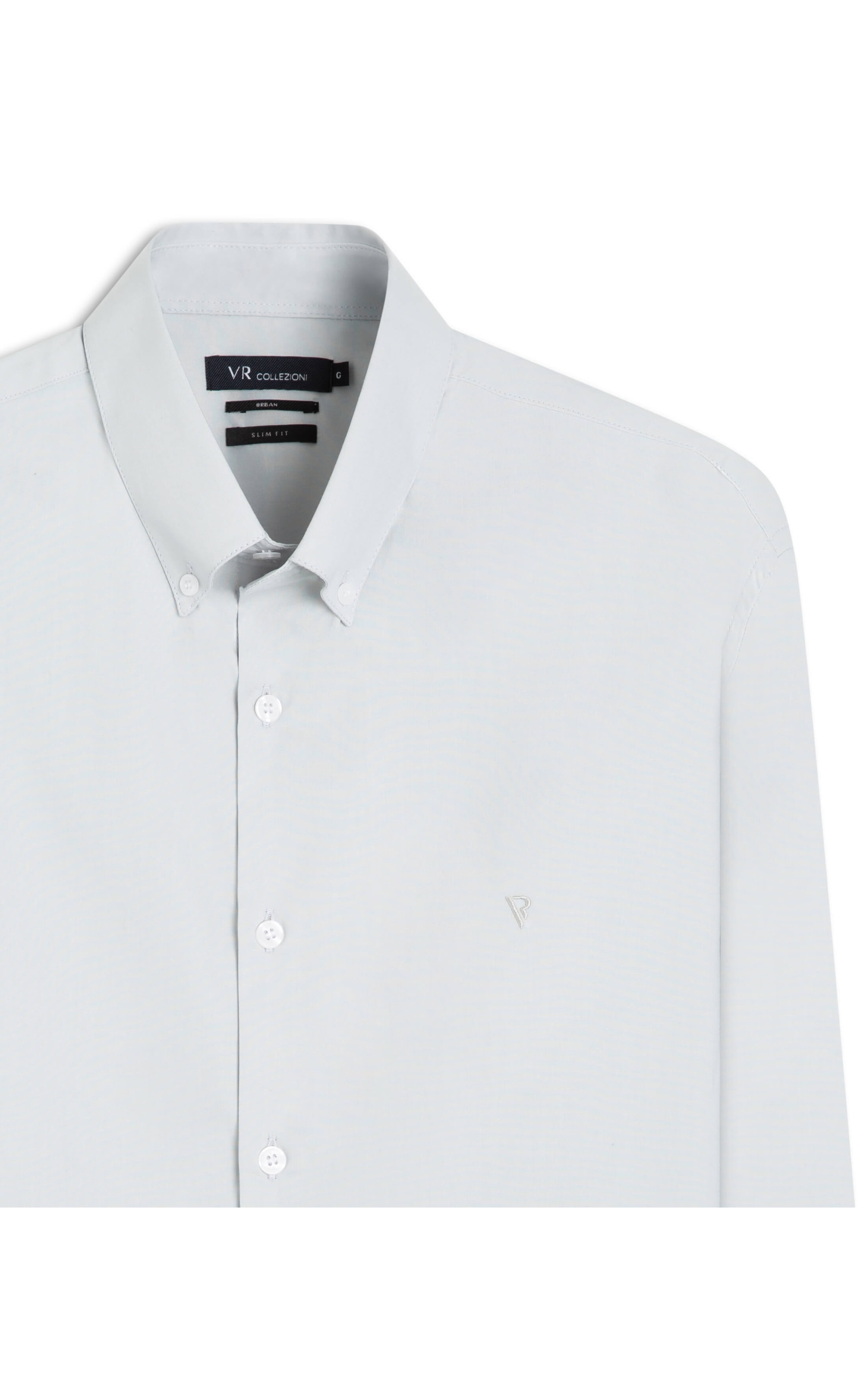 Camisa Cotton Andria Botton Cinza Claro