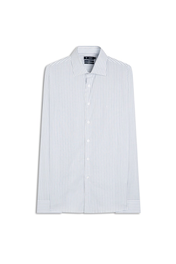 Camisa Cotton Blues Slim Azul Jeans