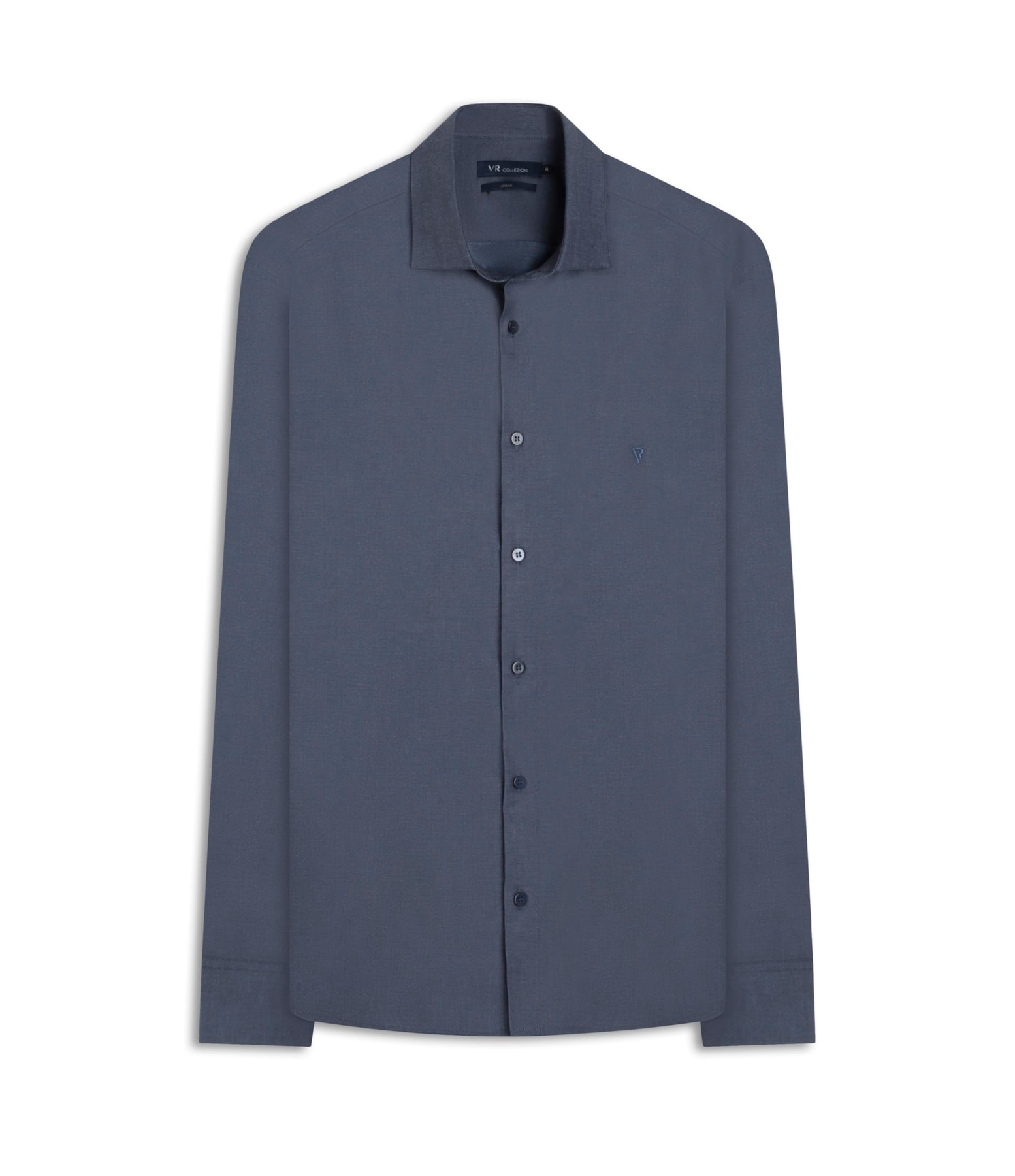 Camisa Cotton Denim Liso Class Nw Ita Dark Navy