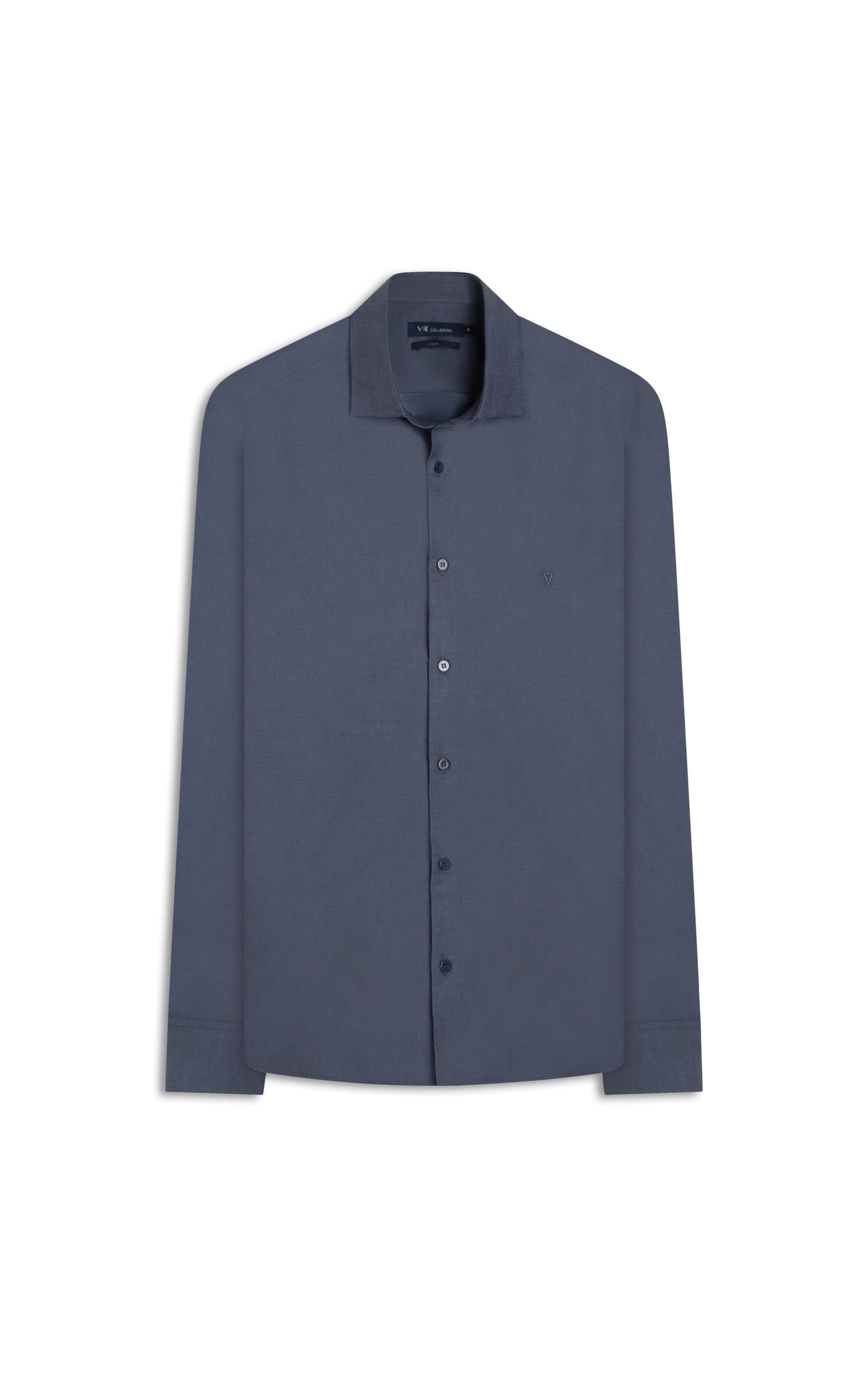 Camisa Cotton Denim Liso Class Nw Ita Dark Navy