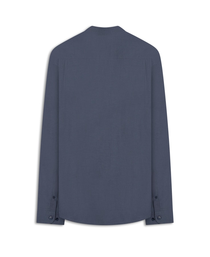 Camisa Cotton Denim Liso Class Nw Ita Dark Navy