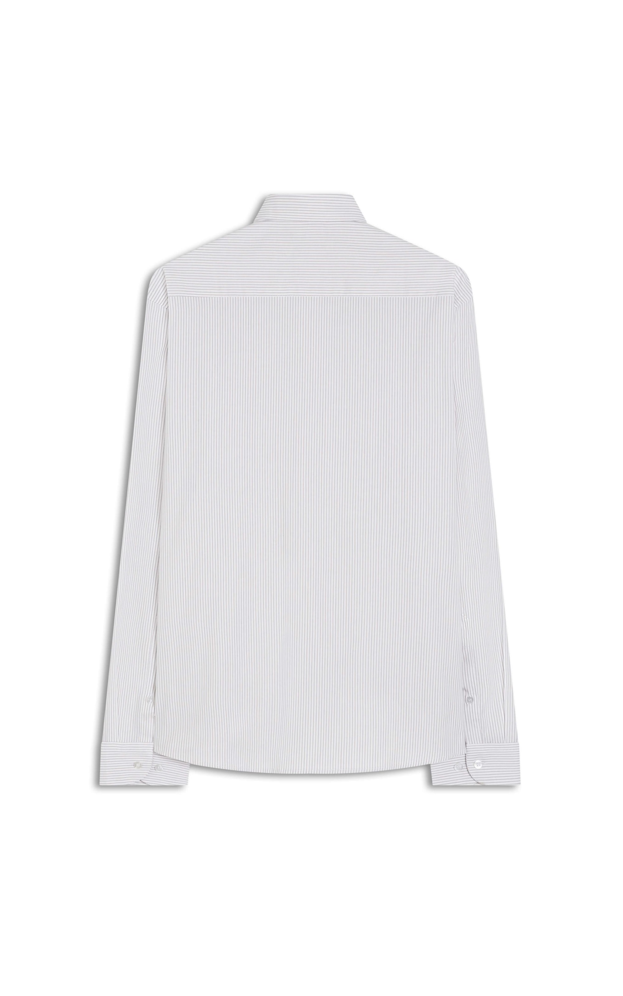 Camisa Cotton Listras Emilio Classic Cinza Claro