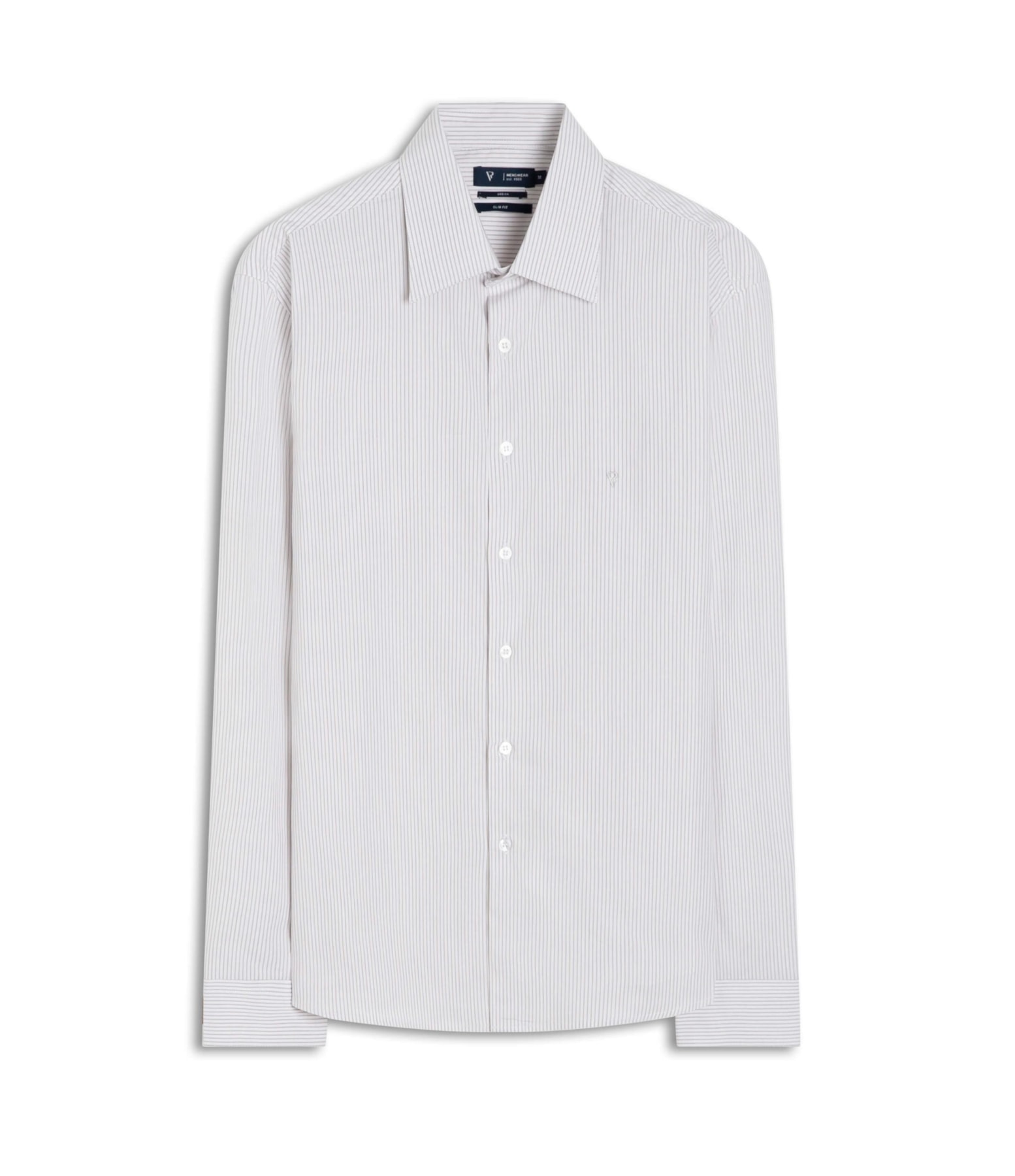 Camisa Cotton Listras Emilio Classic Cinza Claro