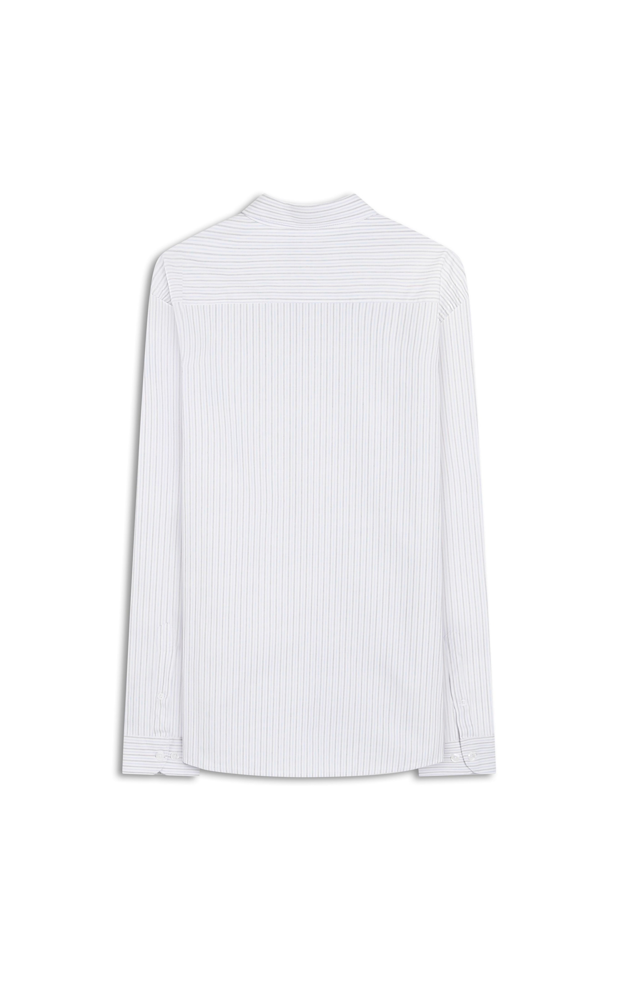 Camisa Cotton Listras Multi Cores Branco