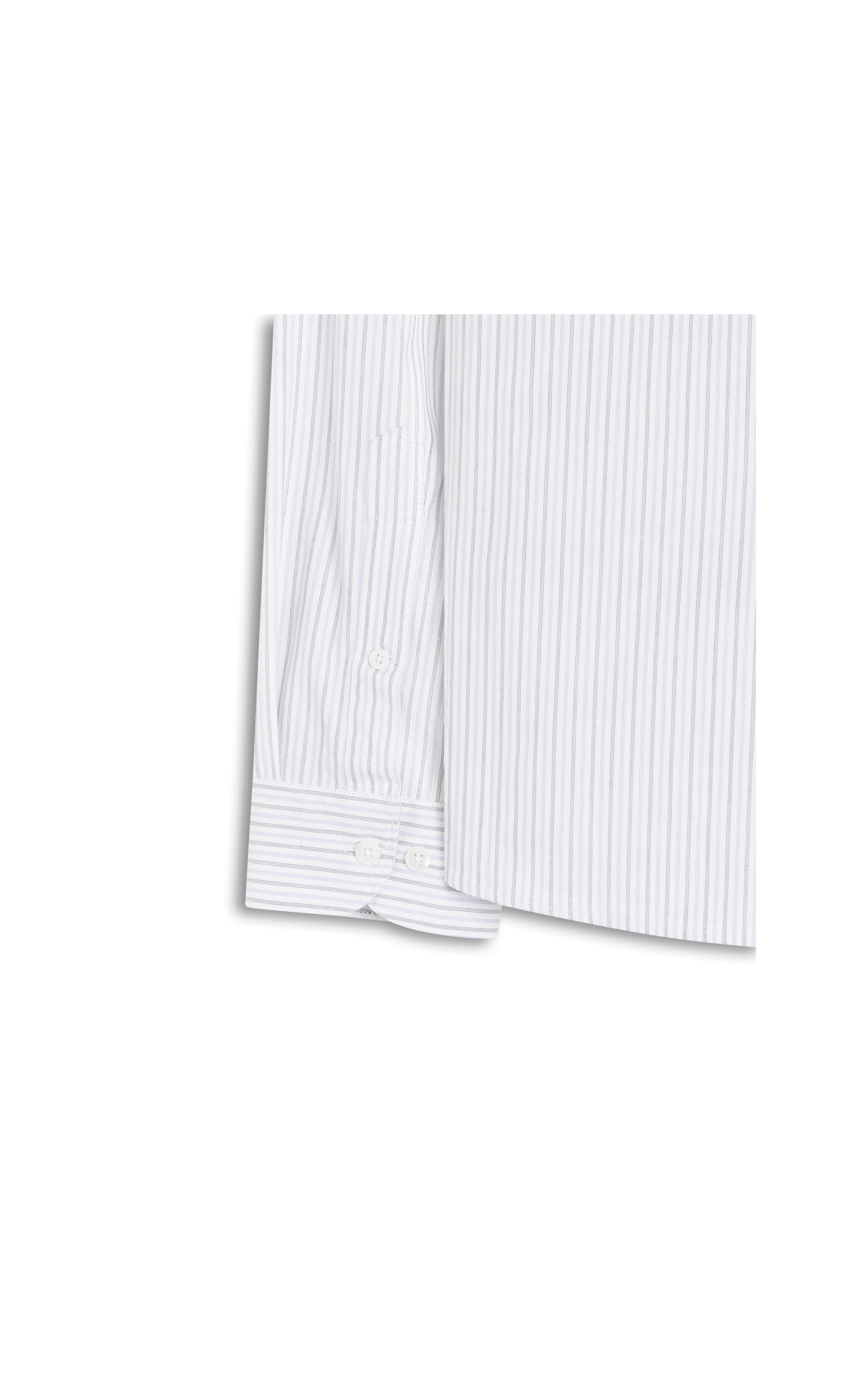 Camisa Cotton Listras Multi Cores Branco