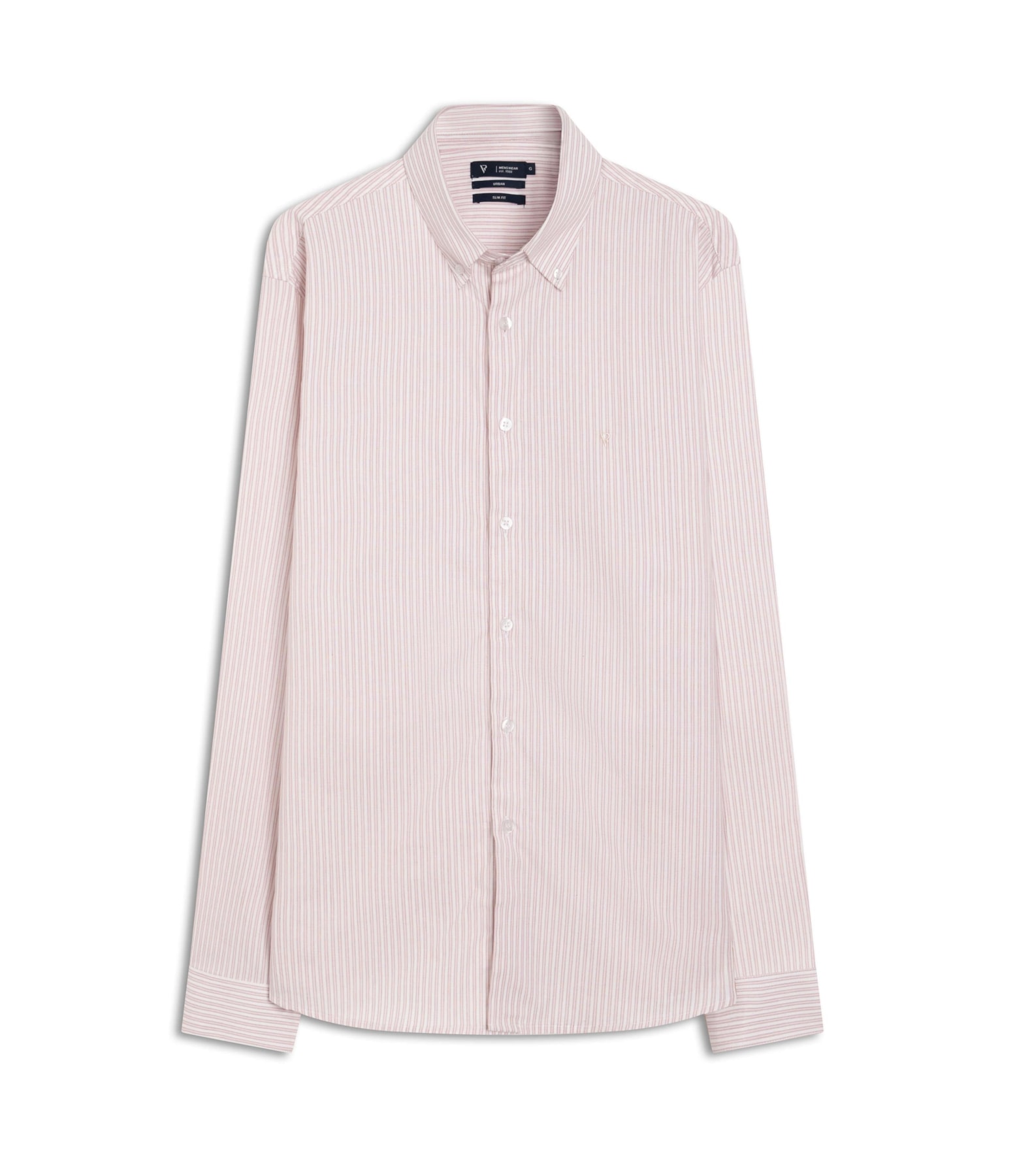 Camisa Cotton Medium Stripes Rosa Velho