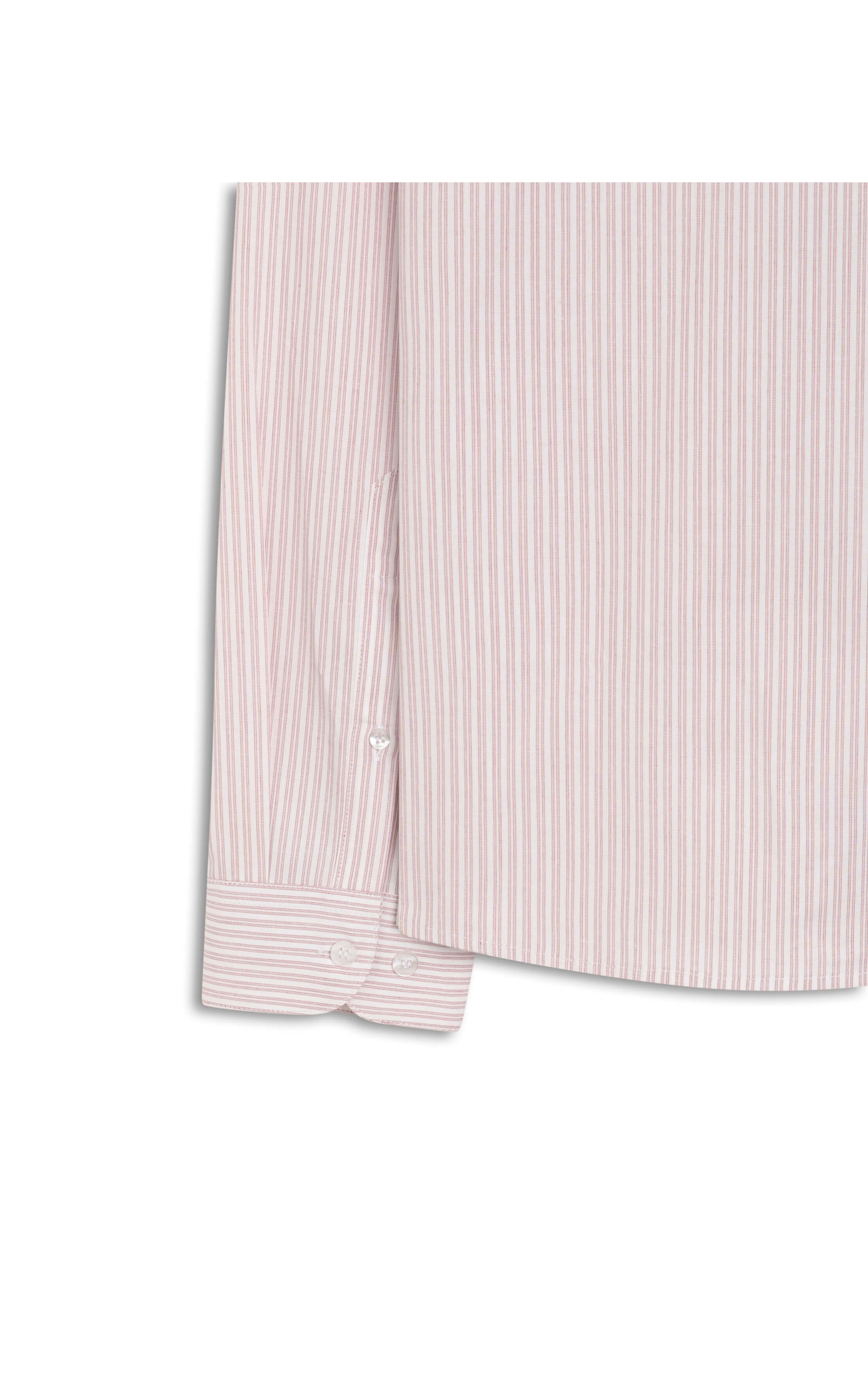 Camisa Cotton Medium Stripes Rosa Velho